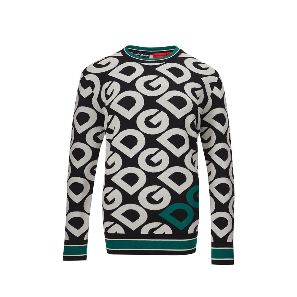 Dolce & Gabbana Elegant Black Cotton Sweater for Sophisticated Style by Dolce & Gabbana