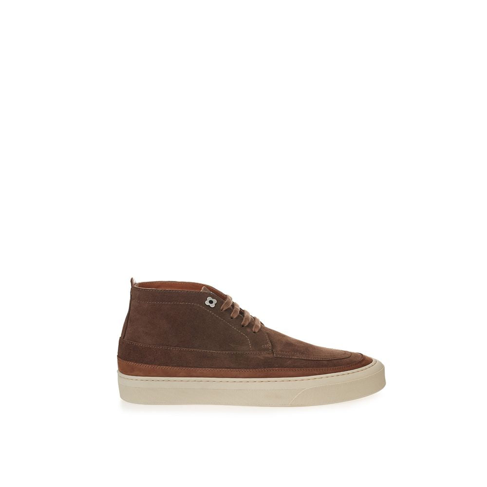 Lardini Elegant Suede Sneakers in Rich Brown by Lardini
