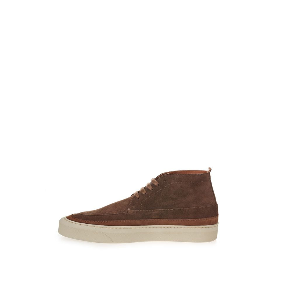 Lardini Elegant Suede Sneakers in Rich Brown by Lardini