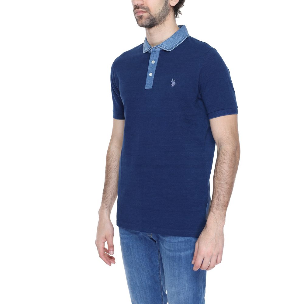 Polo bleu en coton US POLO ASSN.
