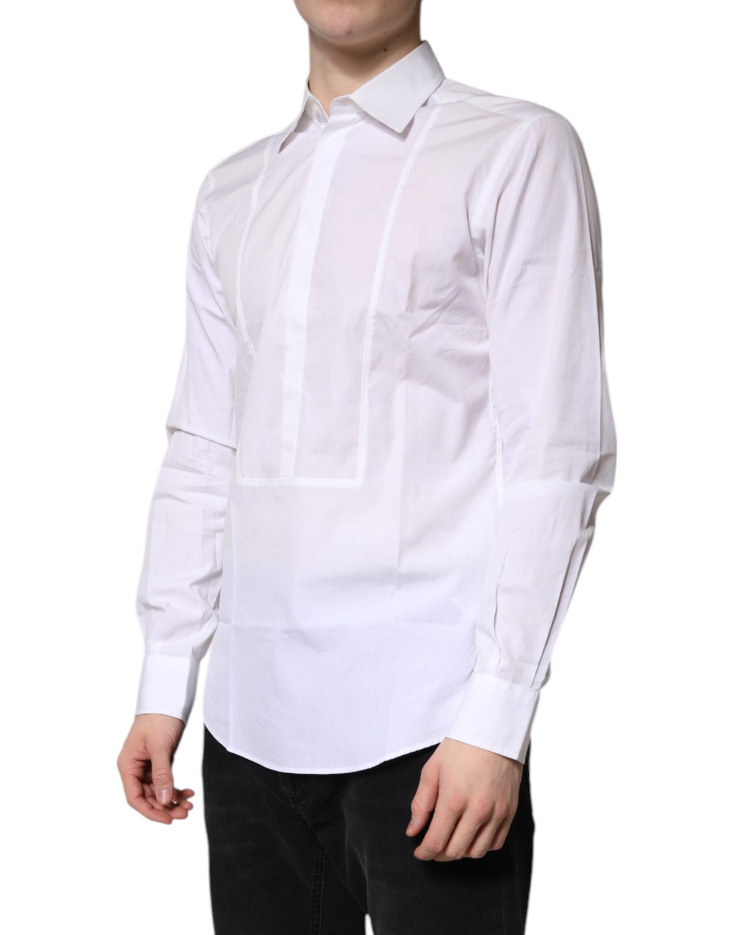 Dolce & Gabbana White Cotton Collared Dress Formal Shirt by Dolce & Gabbana