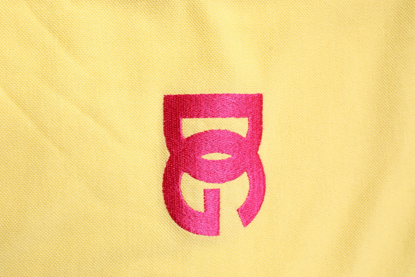 Polo à col et logo en coton jaune Dolce & Gabbana