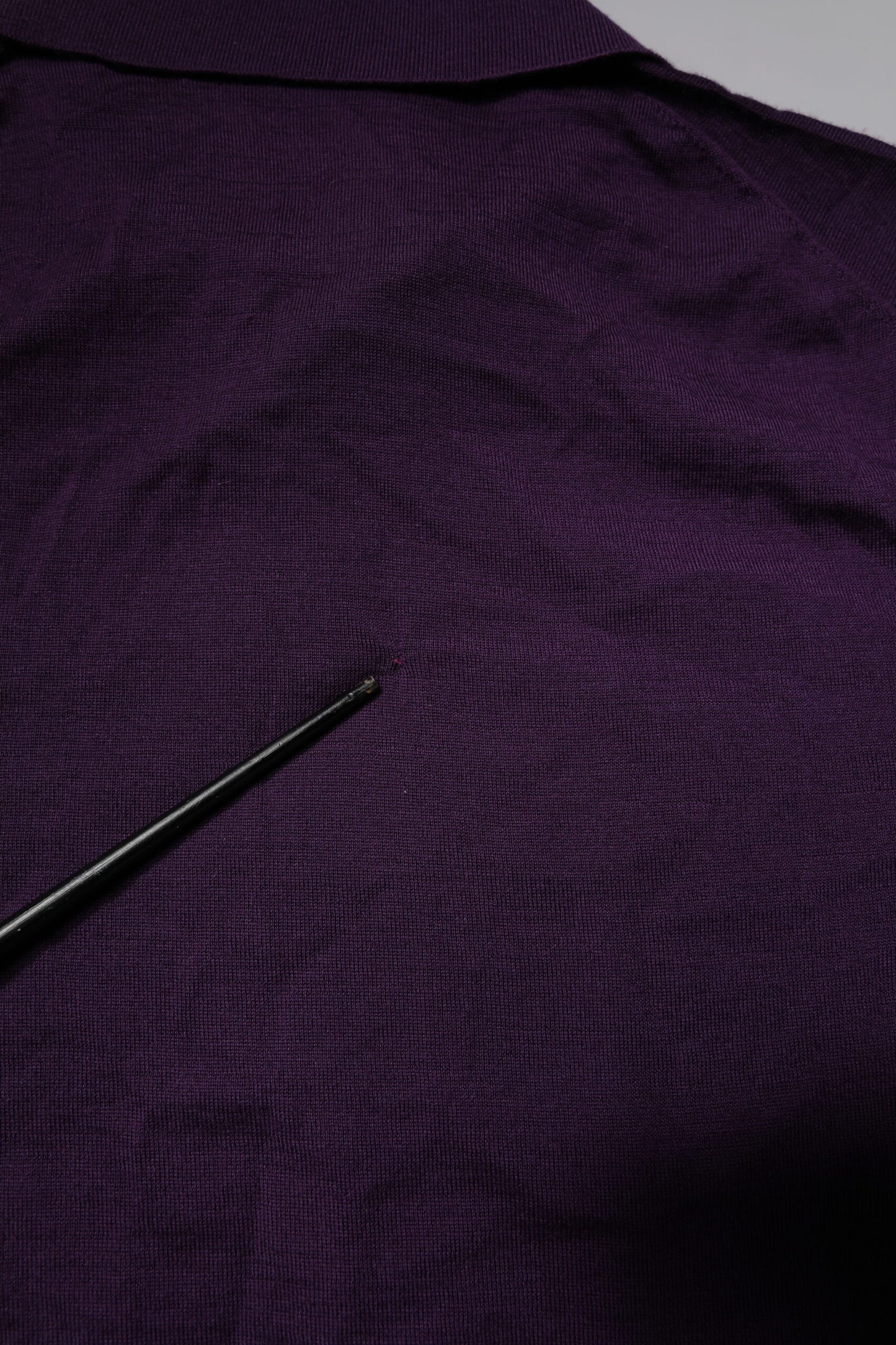 Polo à col en cachemire violet Dolce & Gabbana