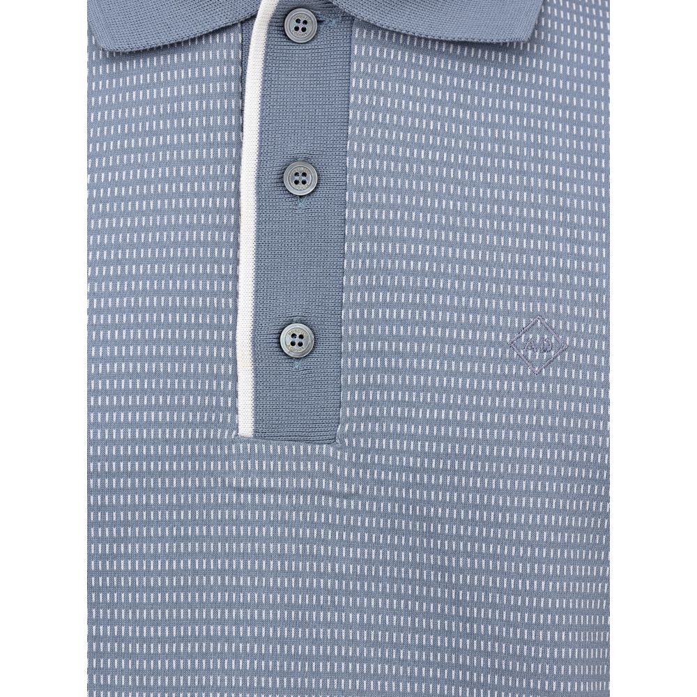Polo Dunhill en coton bleu