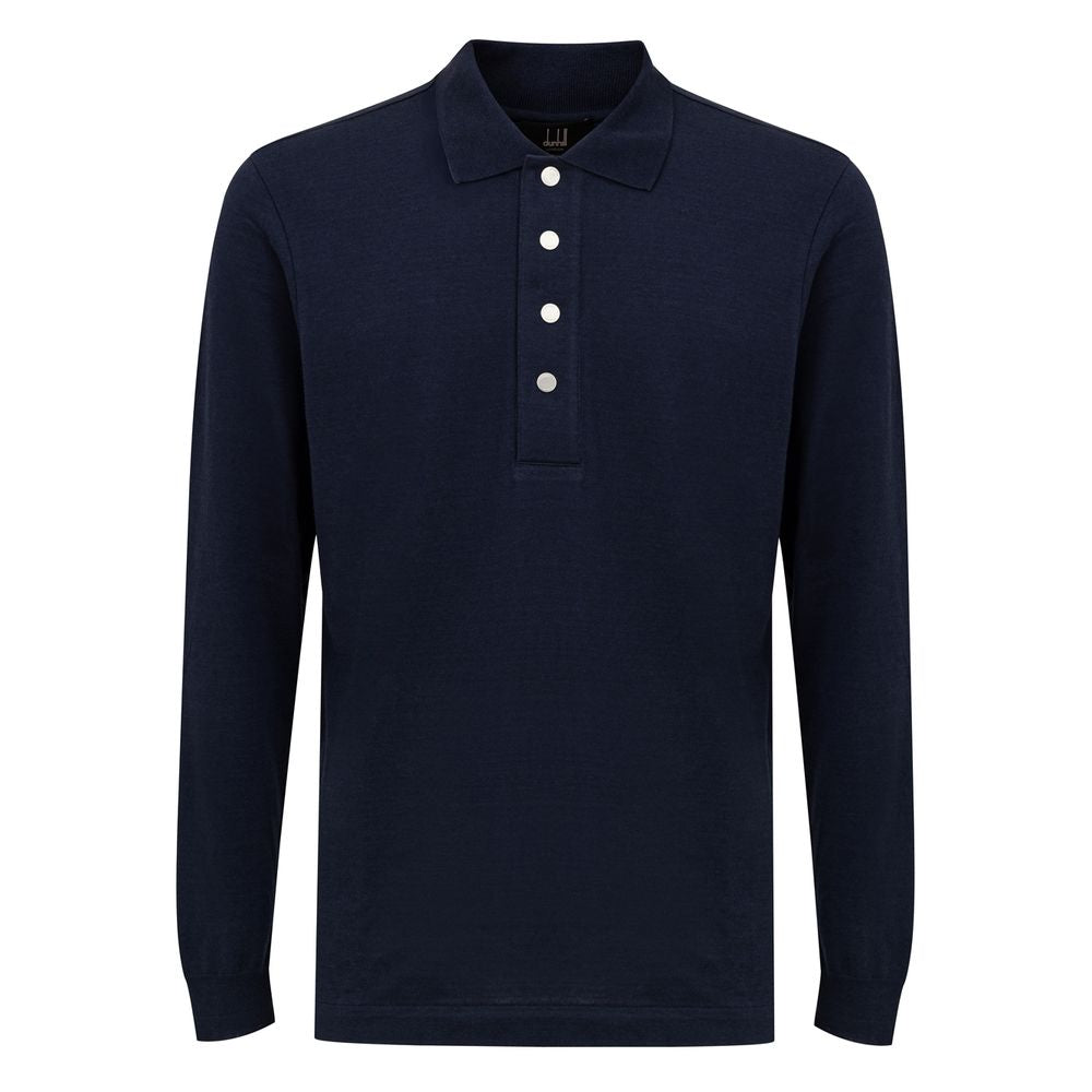Polo Dunhill en cachemire bleu