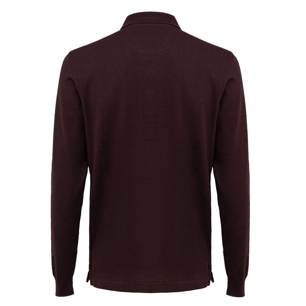 Polo Dunhill en cachemire bordeaux