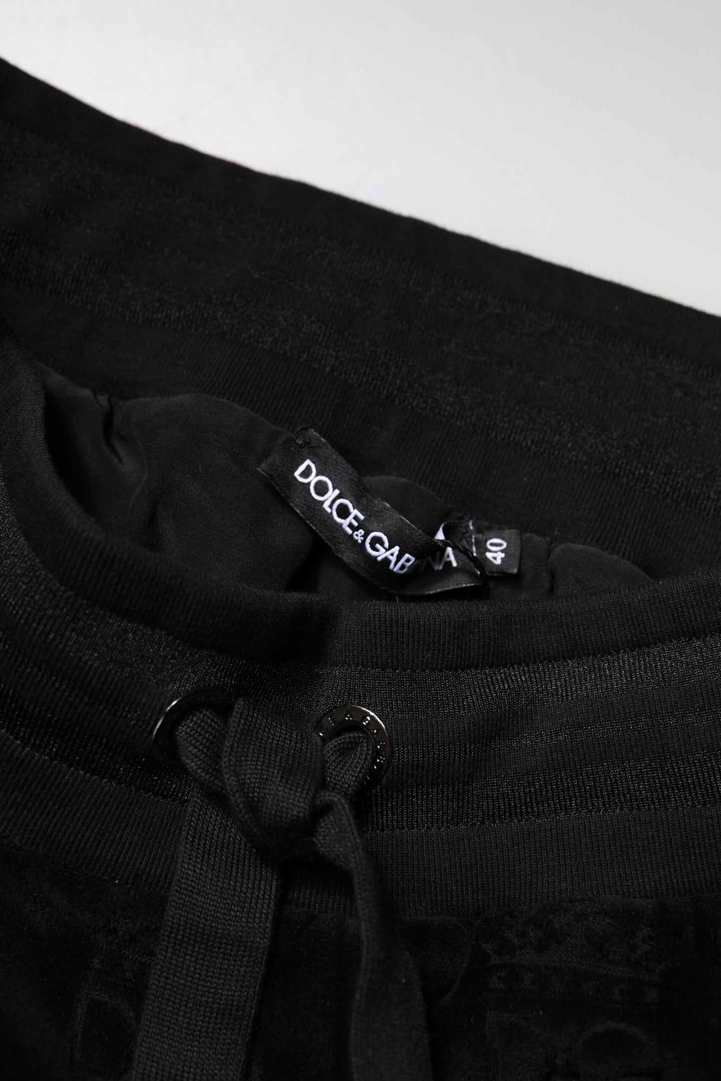 Dolce & Gabbana Black All-Over DG Logo Print Jogger Pants by Dolce & Gabbana