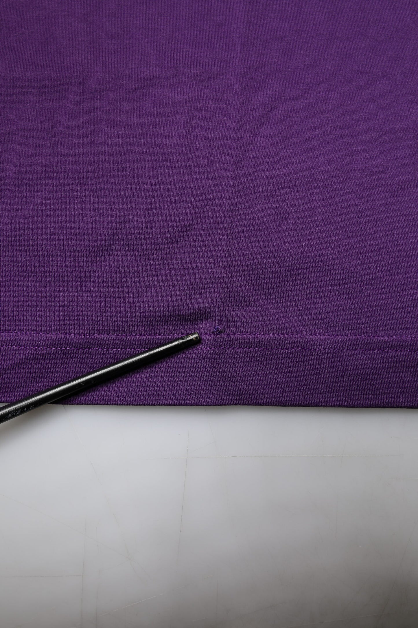 T-shirt à col rond et manches courtes en coton violet Dolce & Gabbana