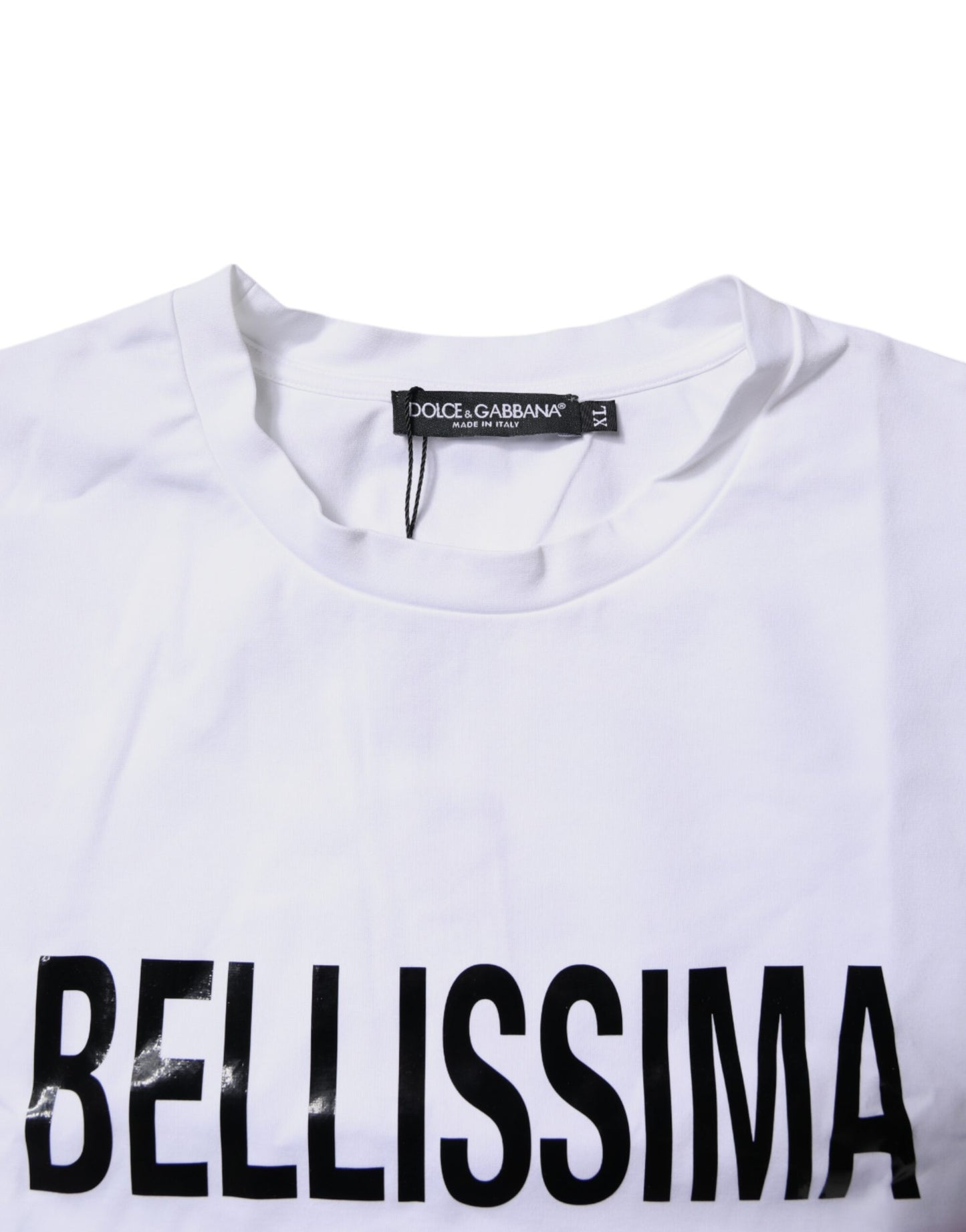 T-shirt ras du cou en coton blanc Bellissima de Dolce & Gabbana