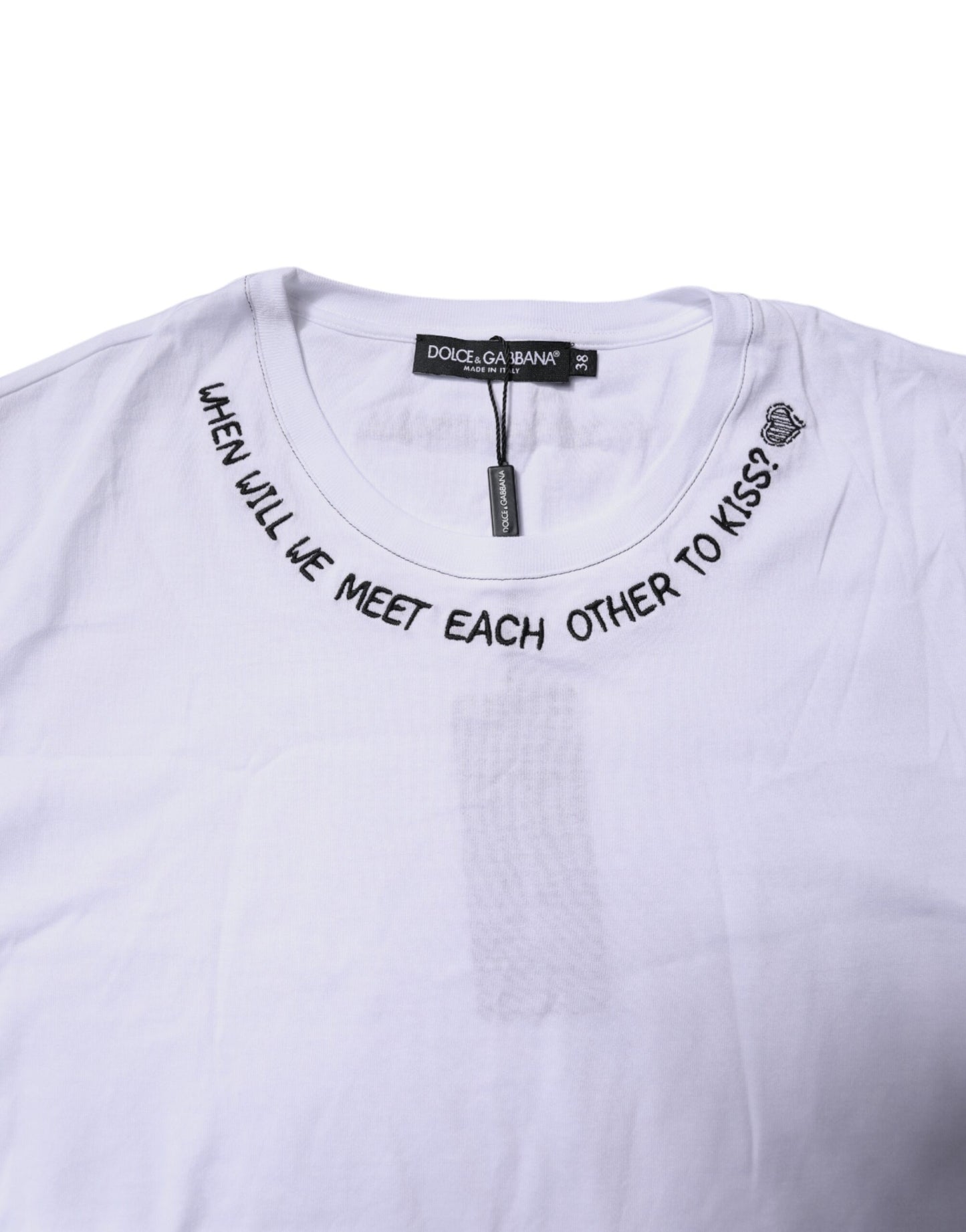 T-shirt débardeur imprimé sans manches en coton blanc Dolce & Gabbana