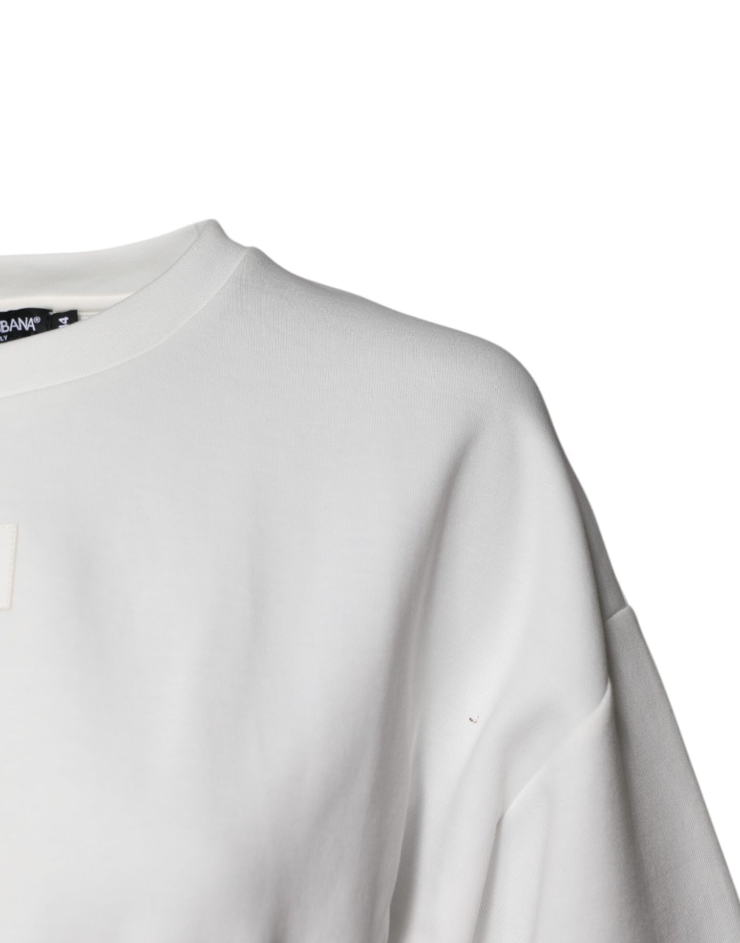 Chemisier Dolce & Gabbana en coton mélangé blanc à manches 3/4