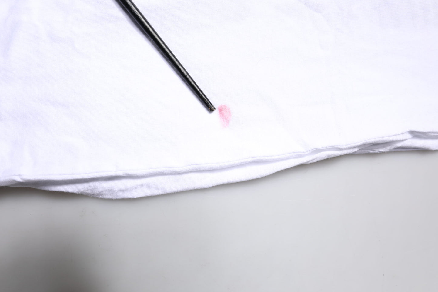 T-shirt col Ascot en coton et soie mélangés blanc Dolce & Gabbana