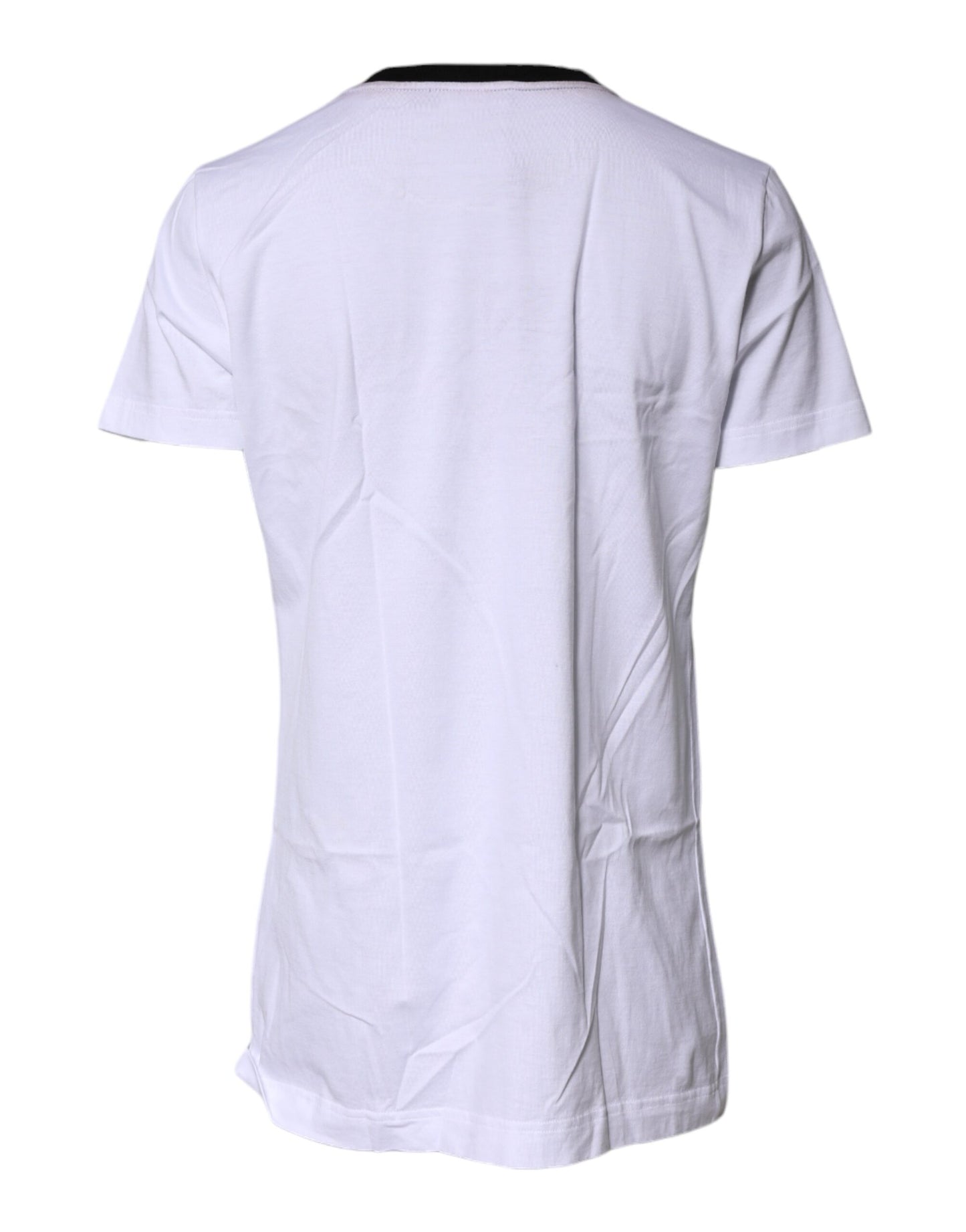 T-shirt col rond imprimé blanc en coton Dolce & Gabbana