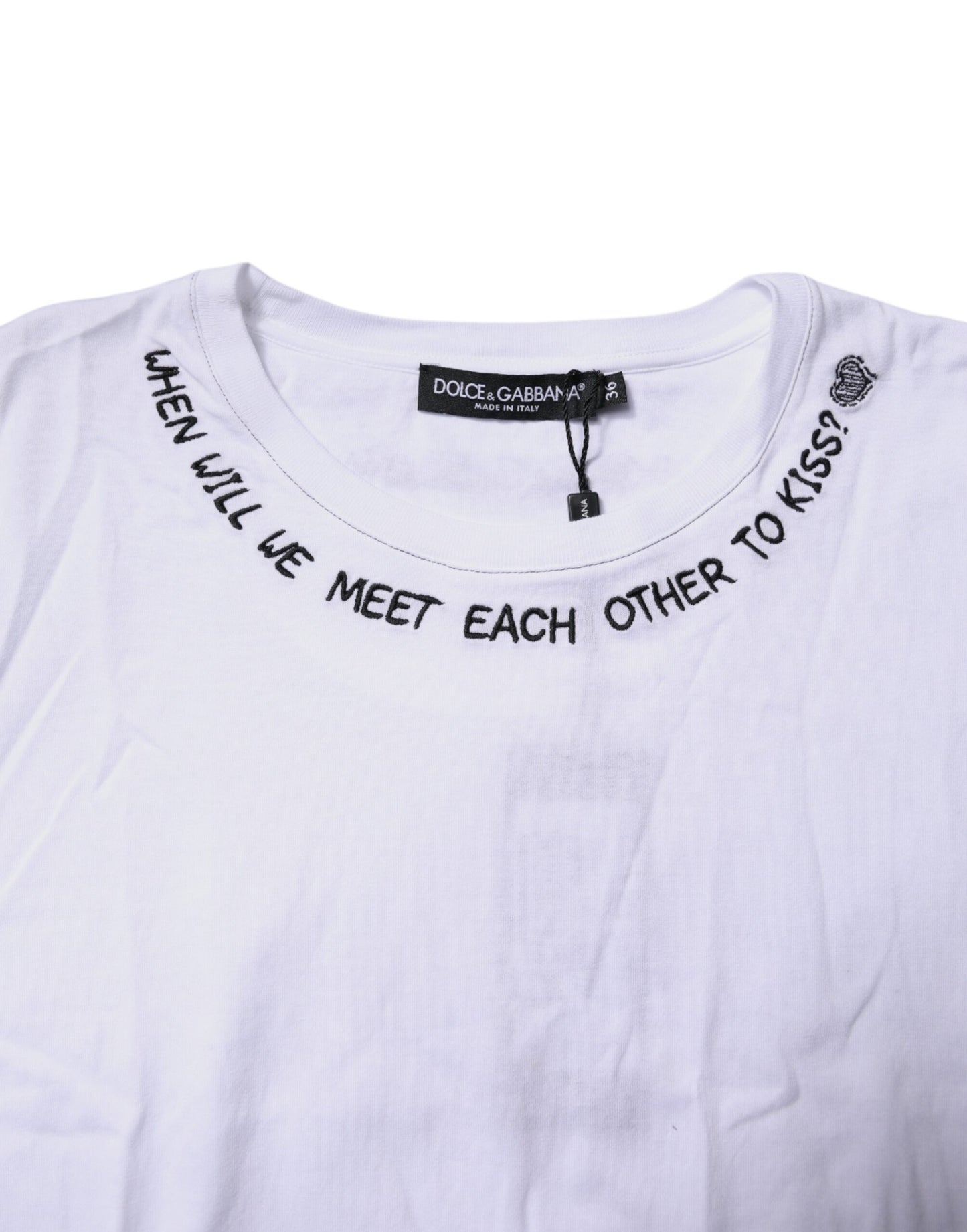 T-shirt débardeur imprimé sans manches en coton blanc Dolce & Gabbana
