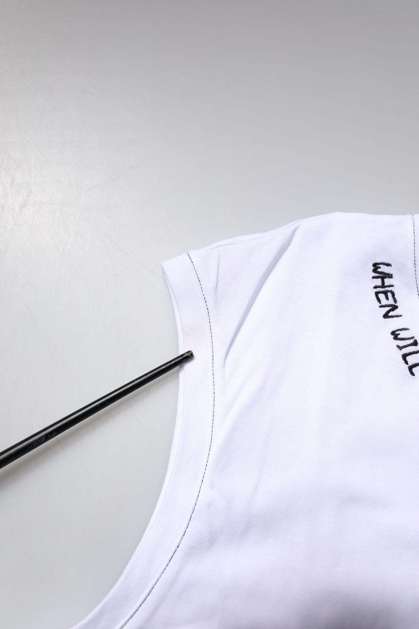 T-shirt débardeur imprimé sans manches en coton blanc Dolce & Gabbana
