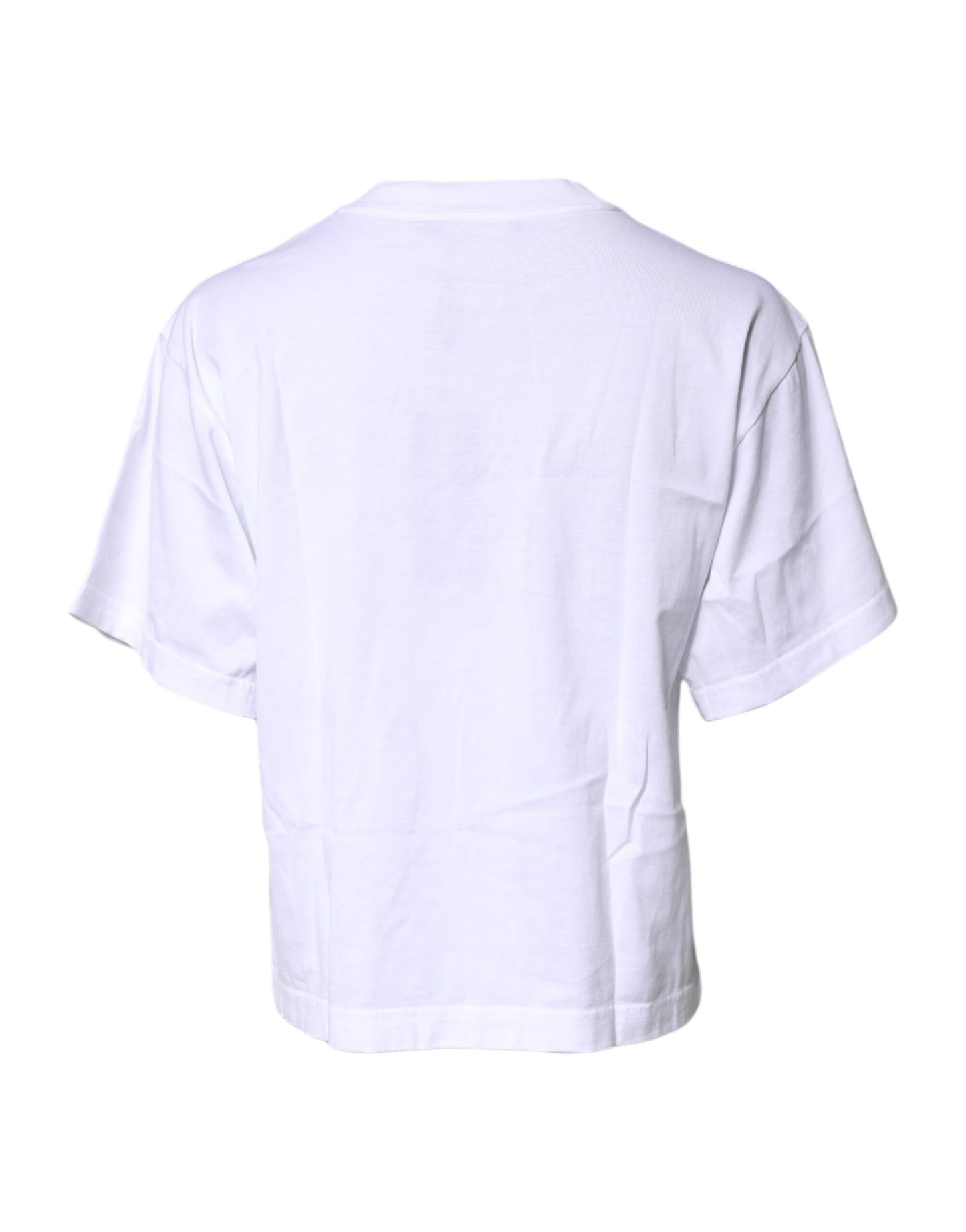 T-shirt col rond imprimé blanc en coton Dolce & Gabbana