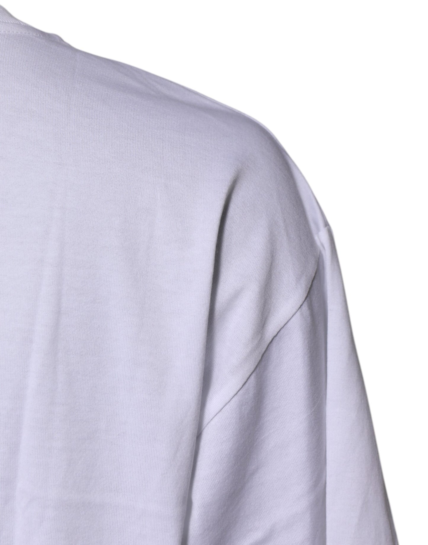 T-shirt col rond imprimé blanc en coton Dolce & Gabbana