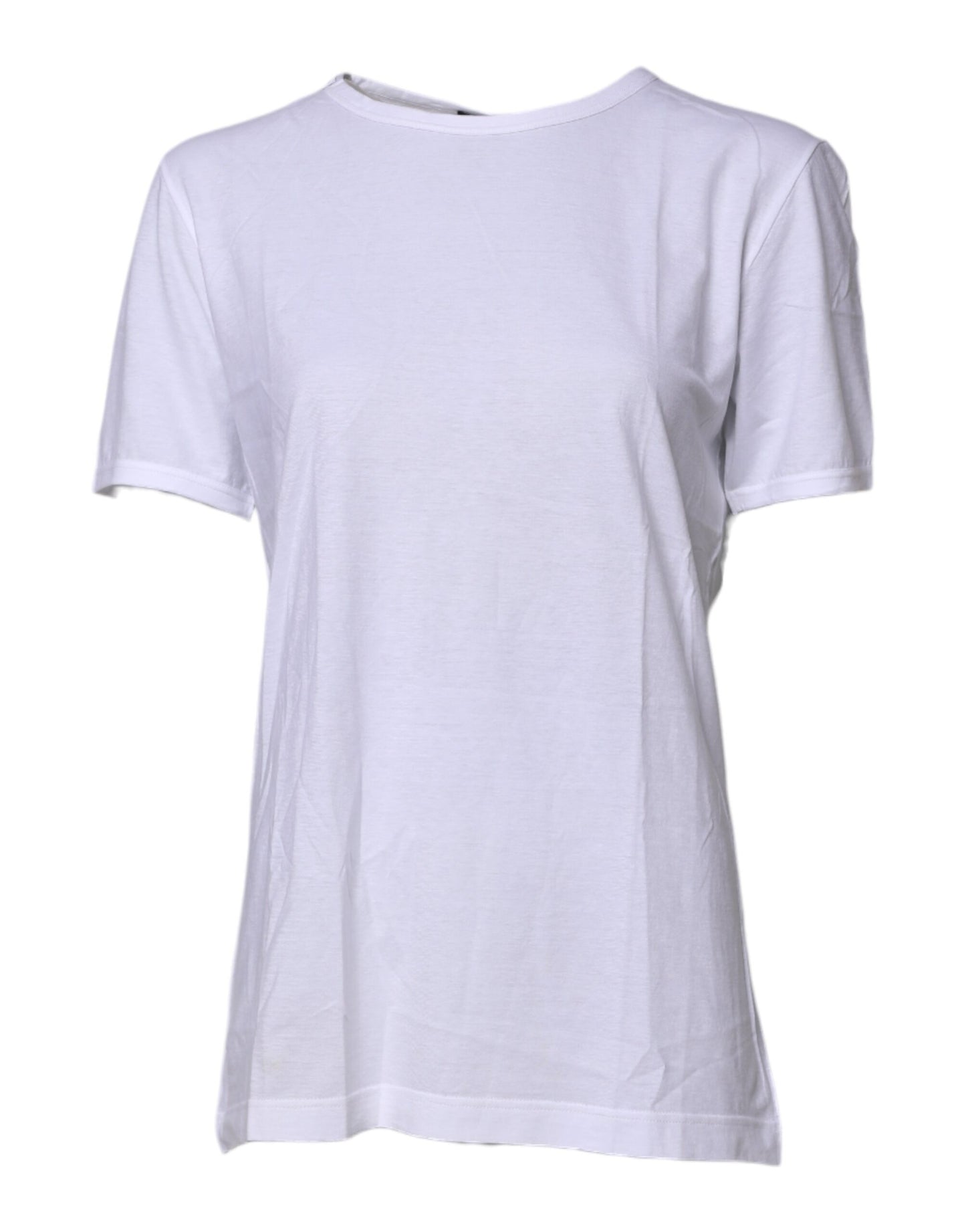 T-shirt blanc à manches courtes et col rond Dolce & Gabbana