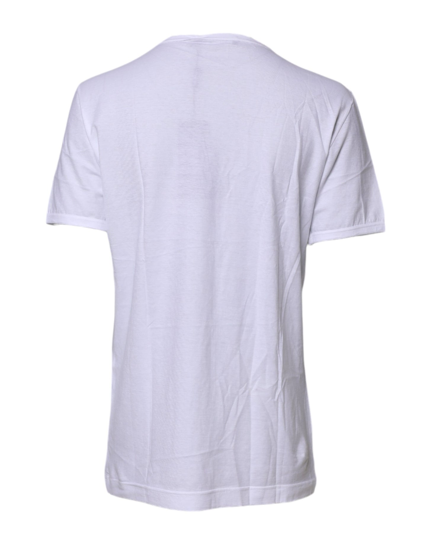 T-shirt blanc à manches courtes et col rond Dolce & Gabbana