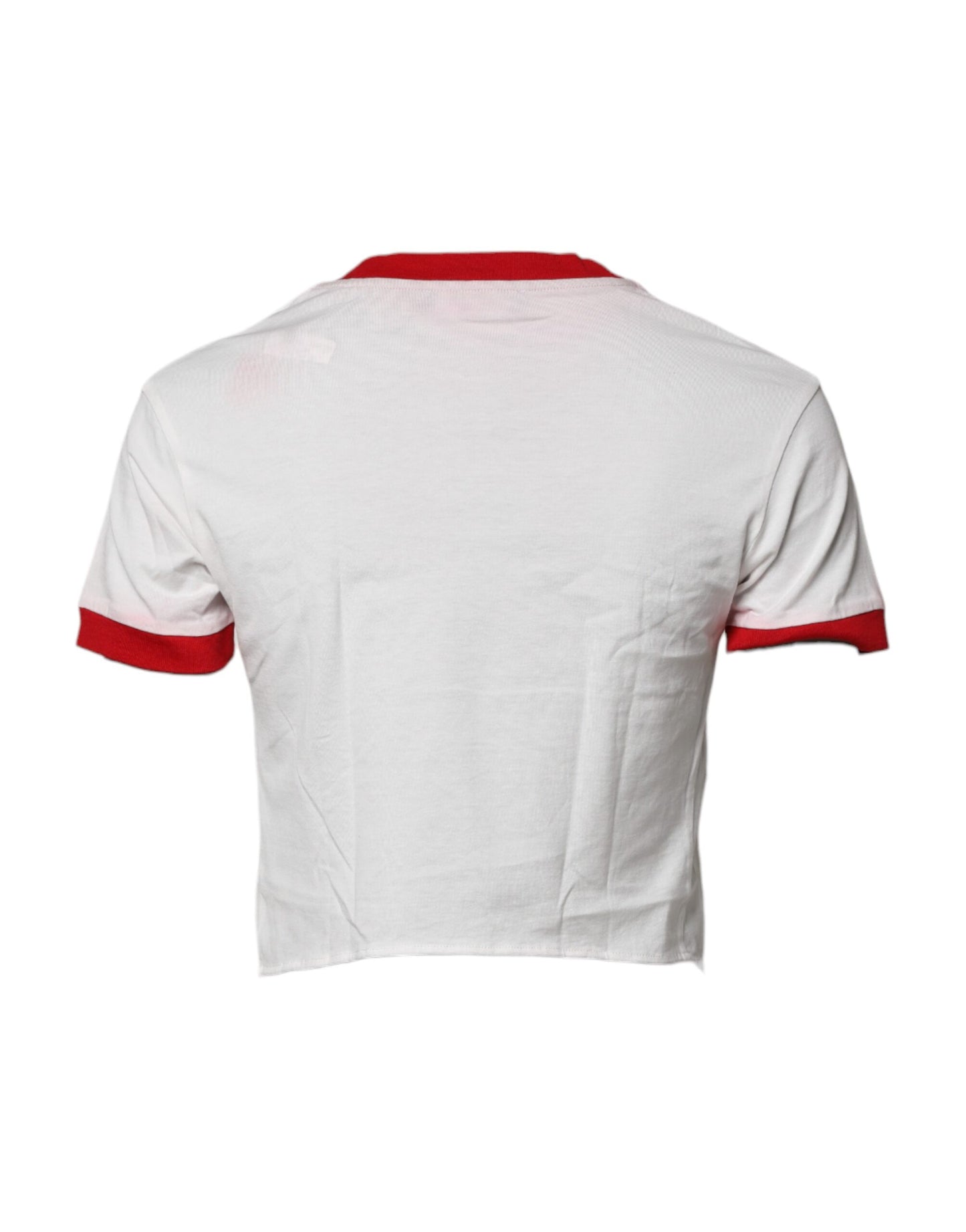 T-shirt court à col rond imprimé blanc Dolce & Gabbana