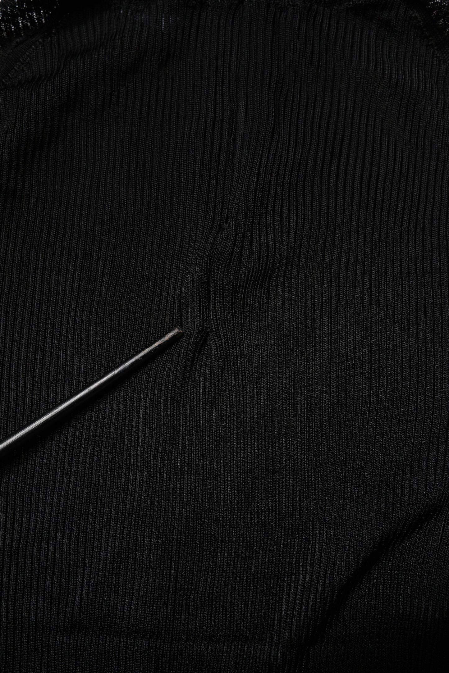 Dolce & Gabbana Haut slim à col roulé et manches longues en tricot noir