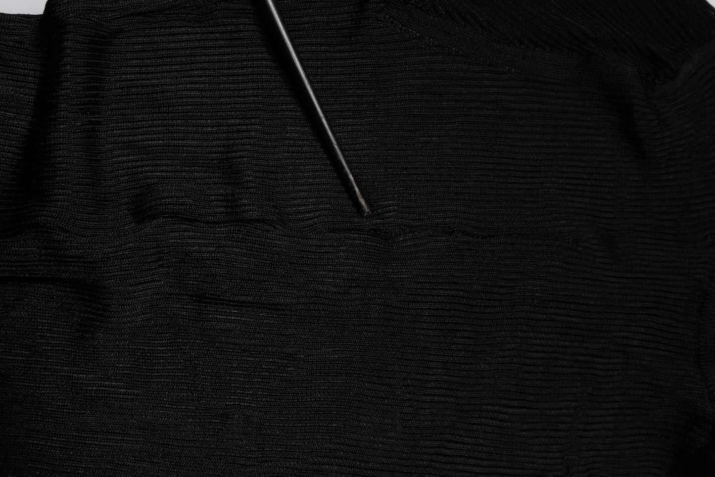 Dolce & Gabbana Haut slim à col roulé et manches longues en tricot noir