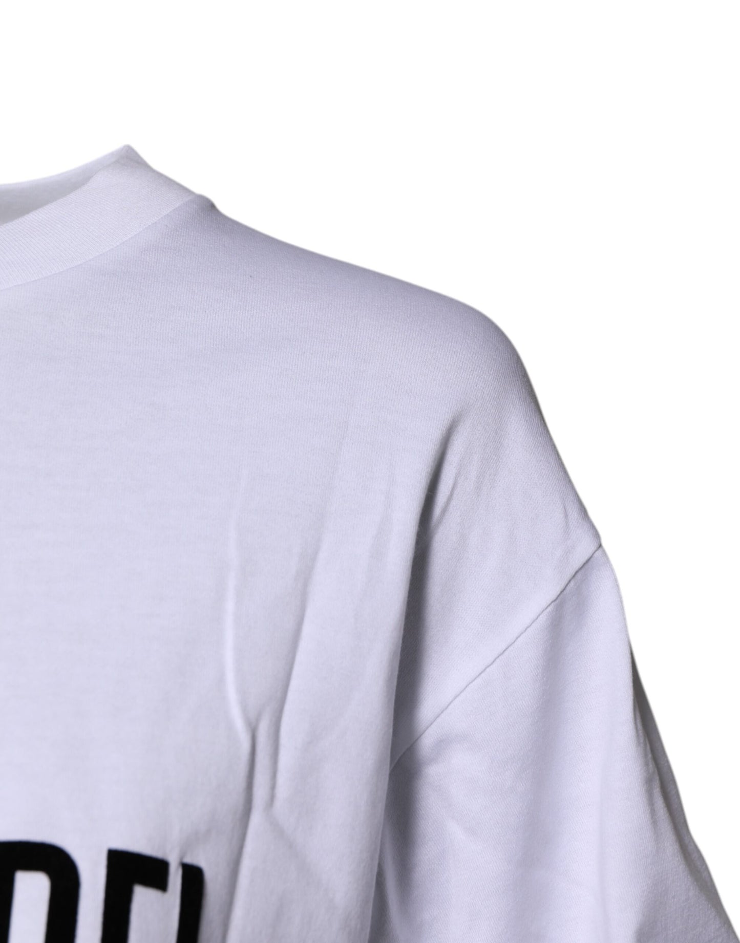 T-shirt col rond imprimé blanc en coton Dolce & Gabbana