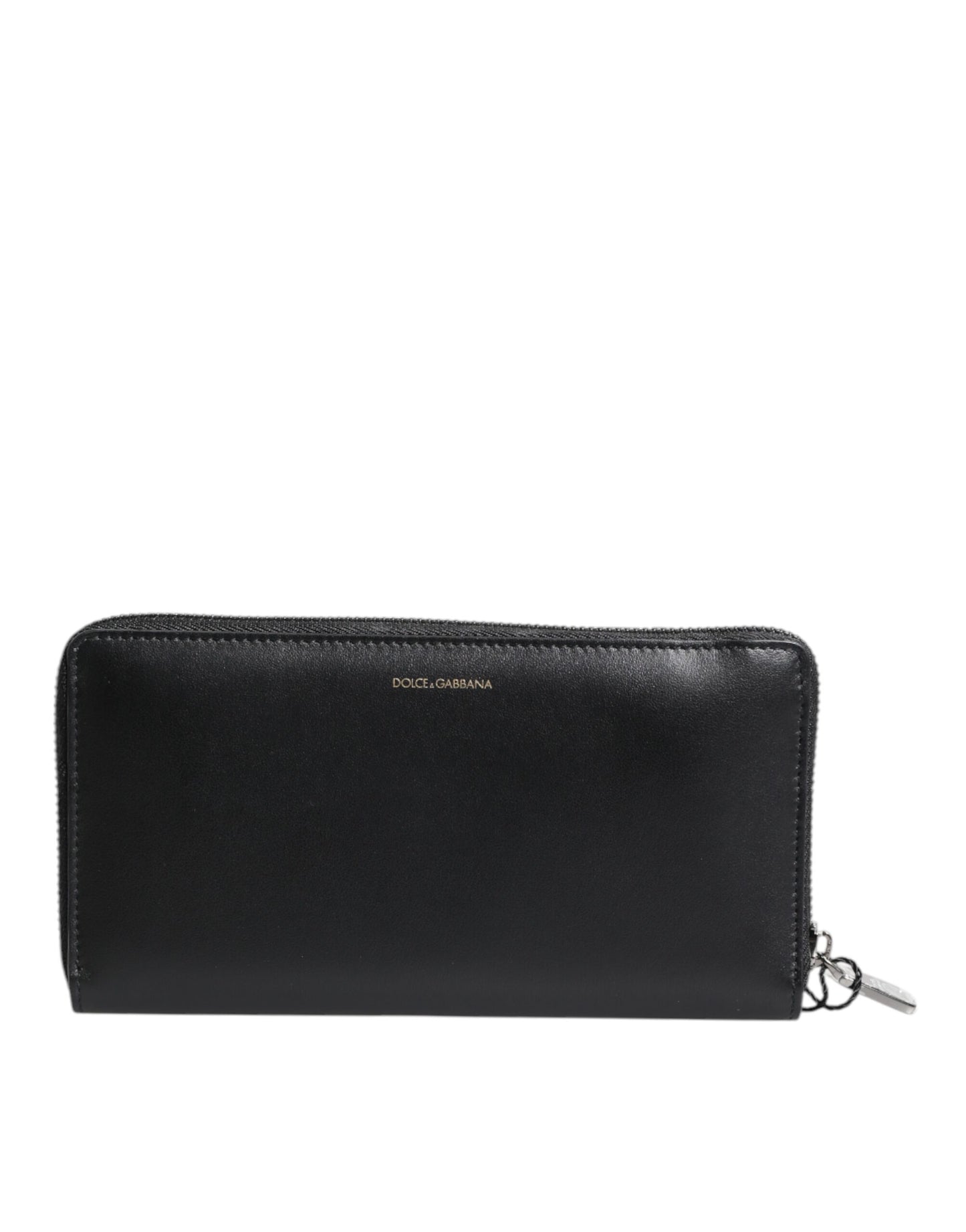Portefeuille continental Dolce & Gabbana en cuir exotique noir et bleu gaufré