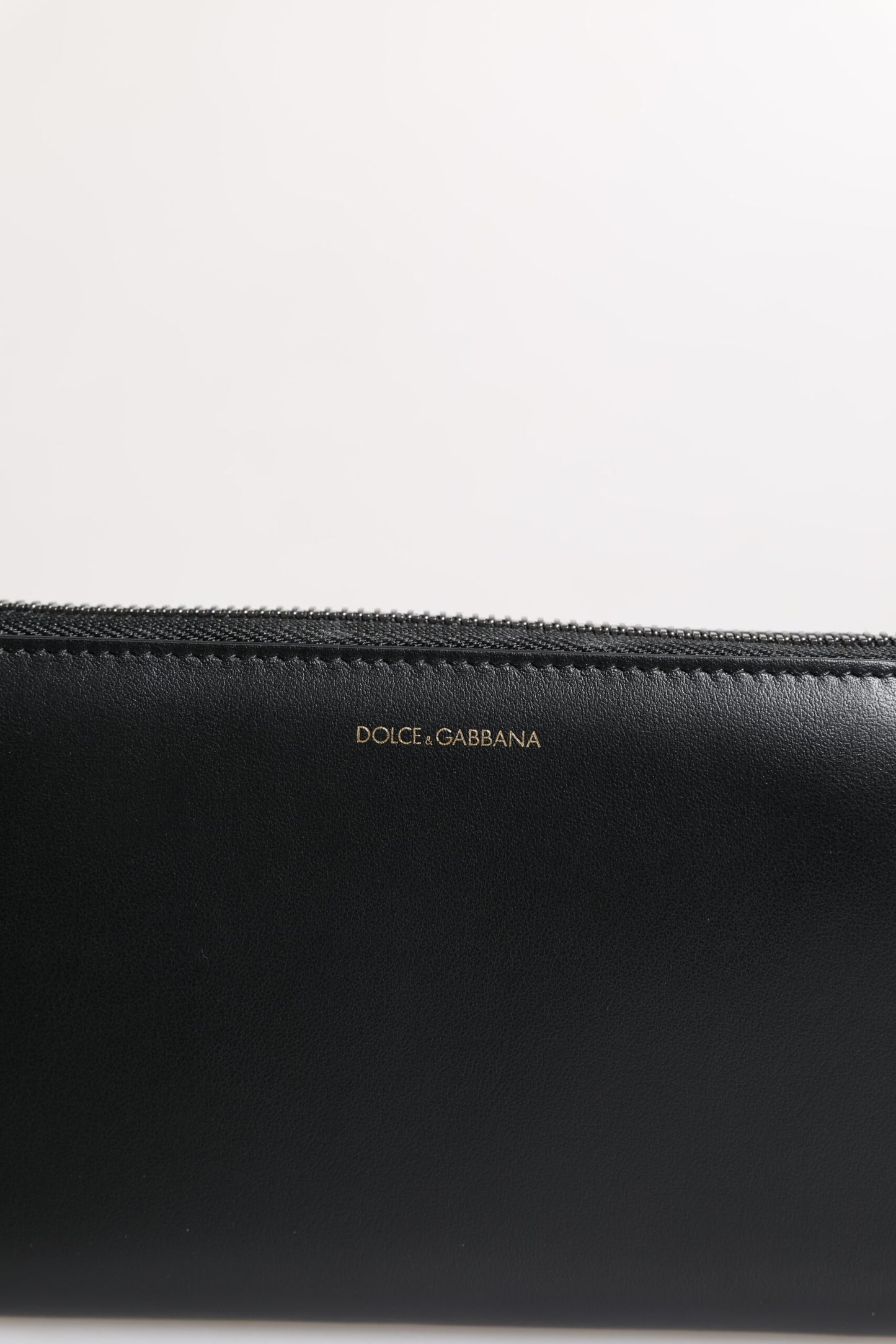 Portefeuille continental Dolce & Gabbana en cuir exotique noir et bleu gaufré