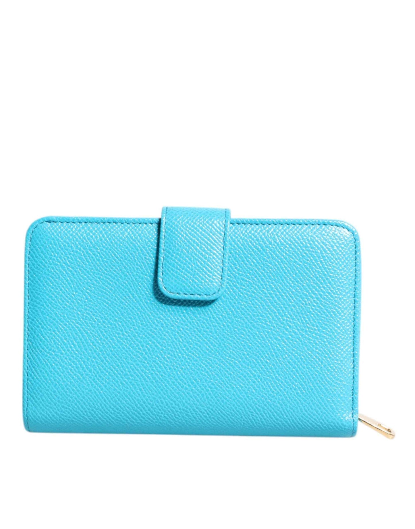 Dolce Gabbana Premium Kaarthouder Compact Leren Lichtblauw by Dolce & Gabbana