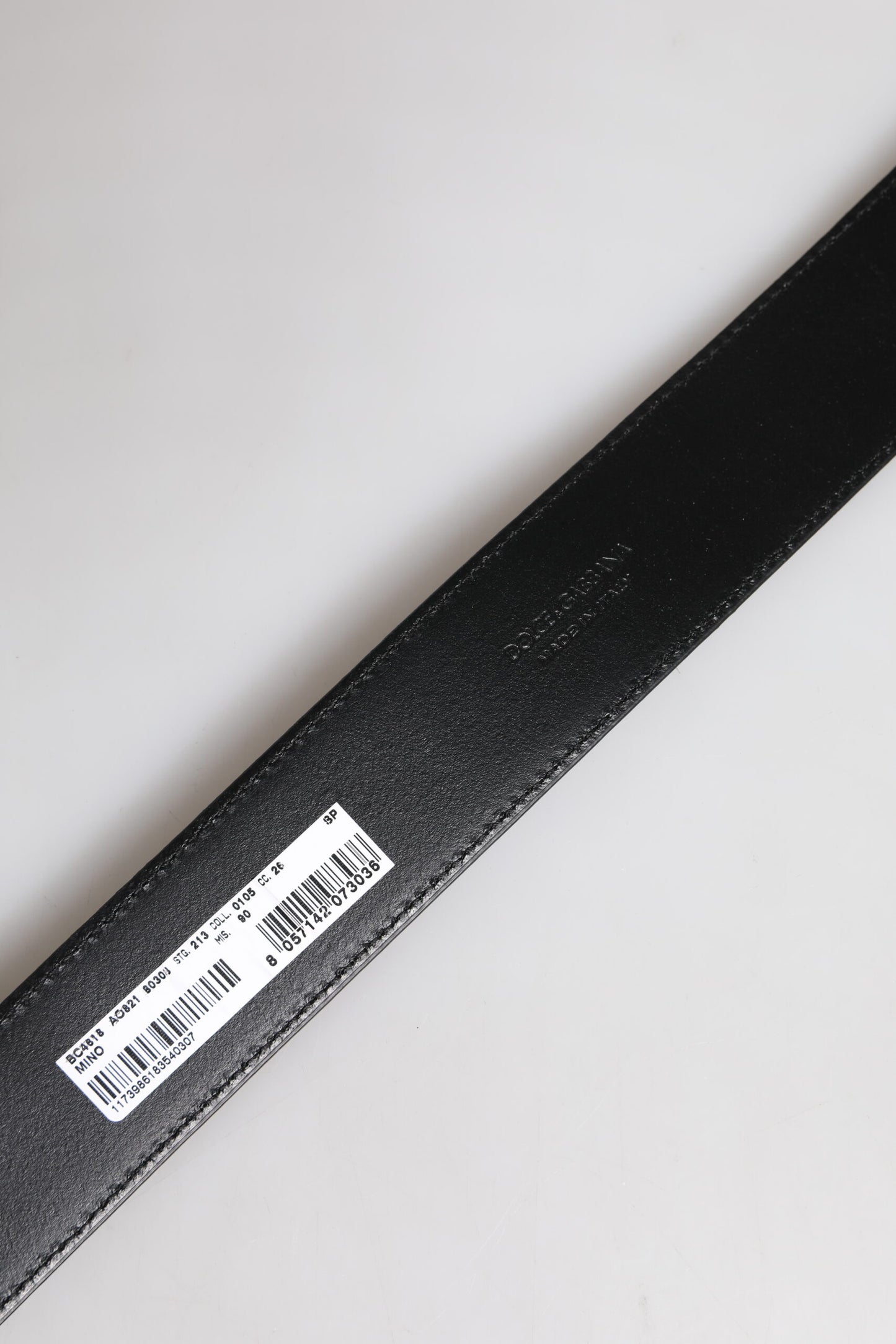 Ceinture classique Dolce & Gabbana en cuir marron avec boucle en métal doré