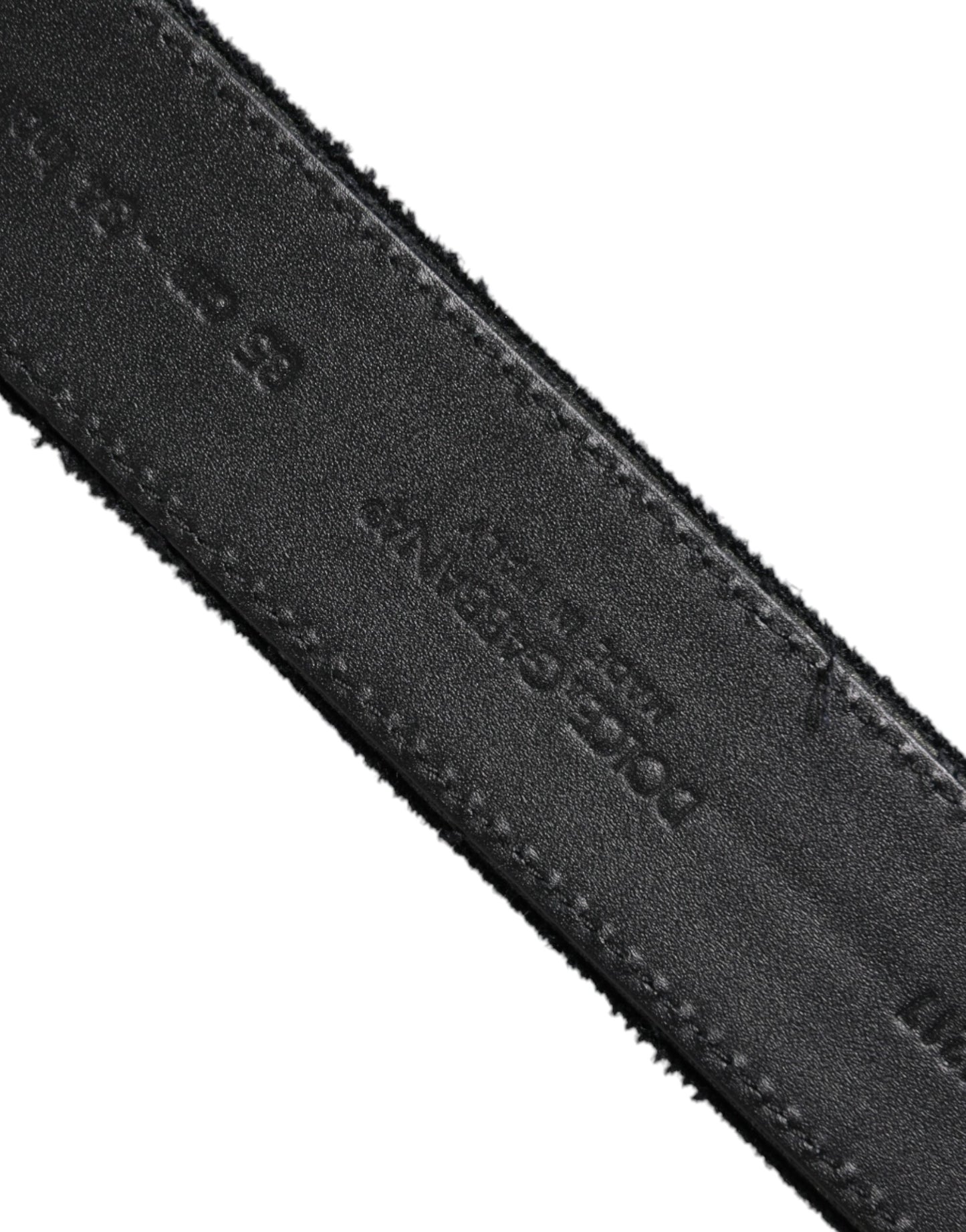 Ceinture Dolce & Gabbana en coton noir avec boucle en métal argenté