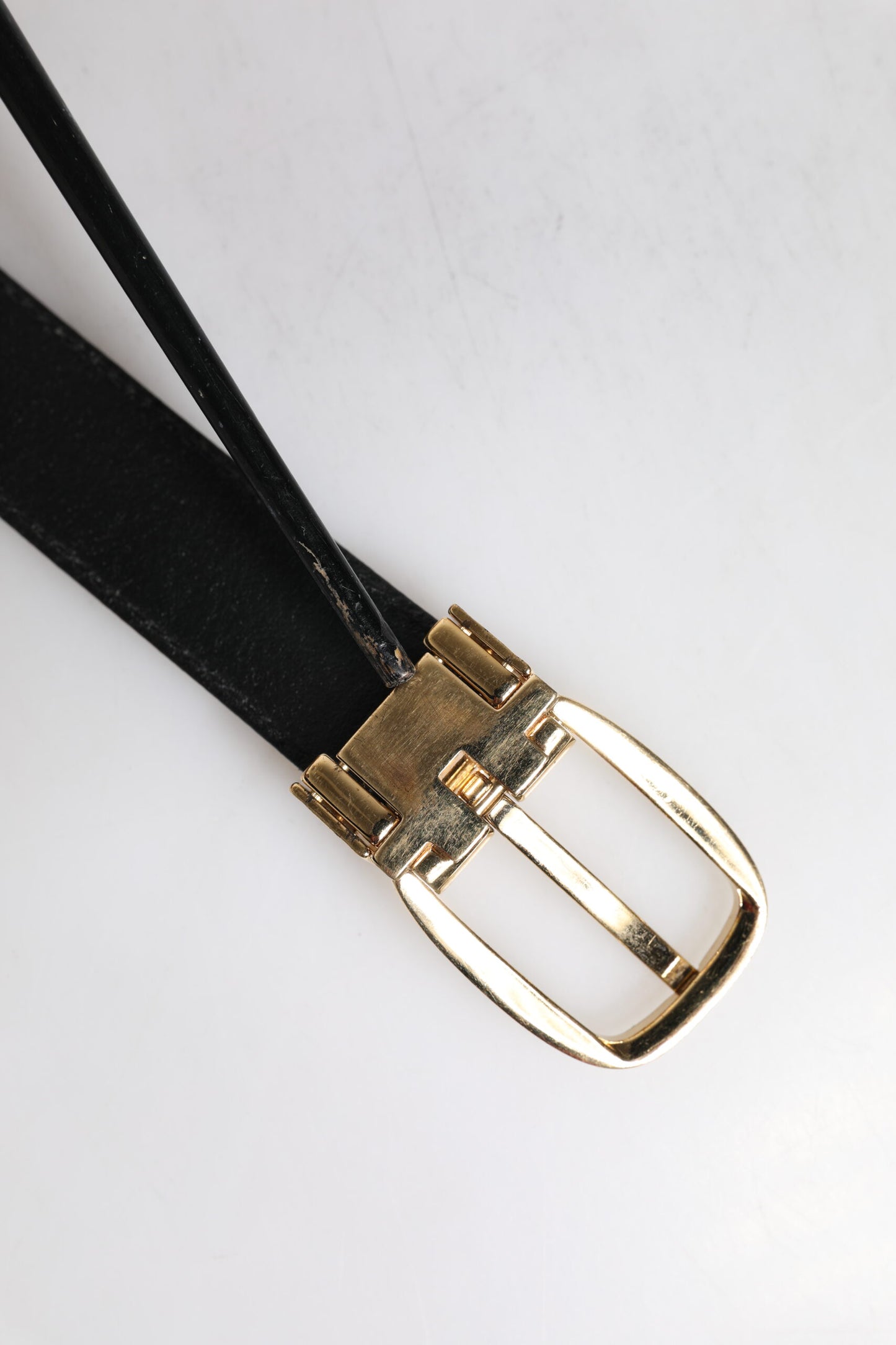 Ceinture classique en cuir bleu Dolce & Gabbana avec boucle en métal