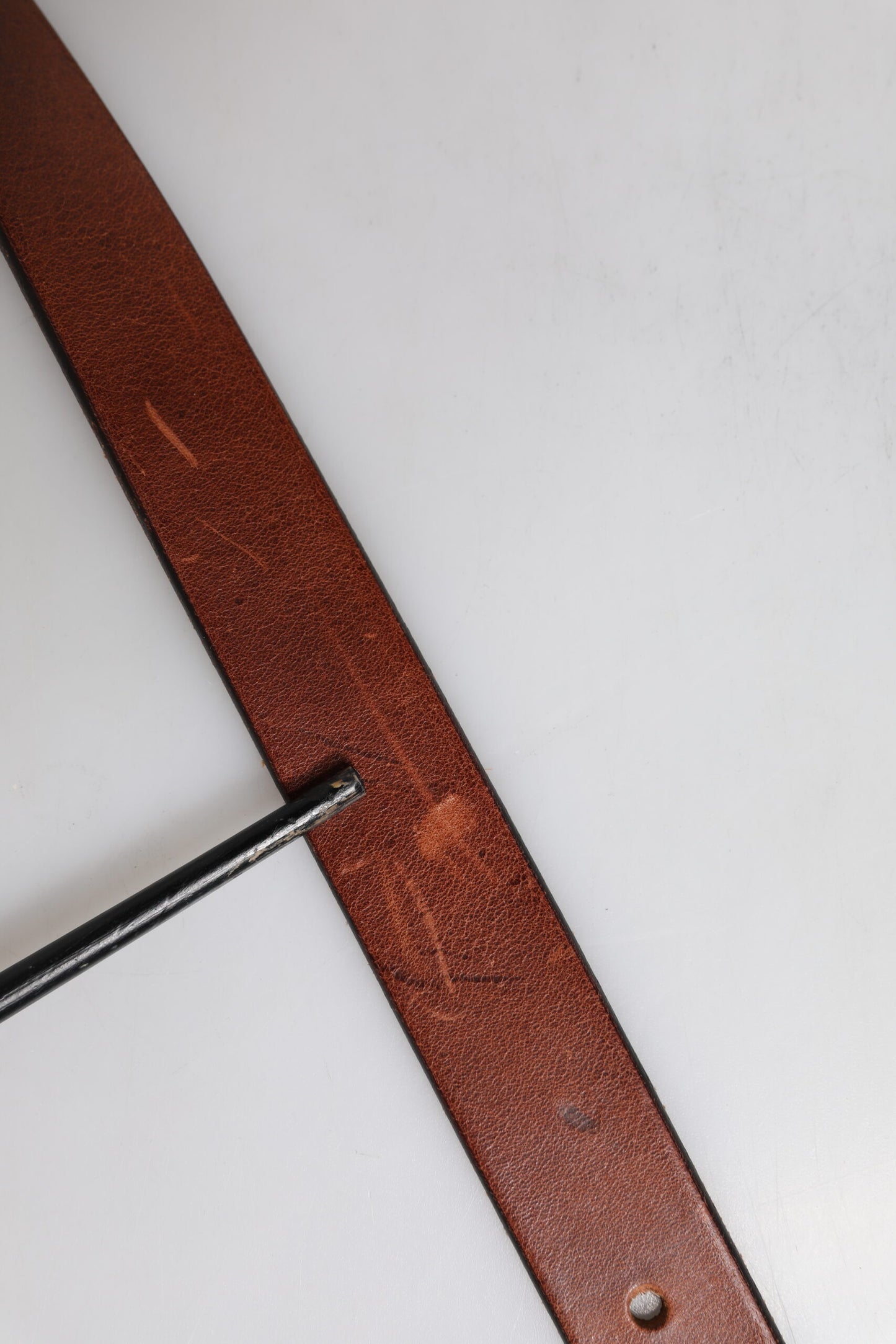 Ceinture classique Dolce & Gabbana en cuir marron avec boucle en métal