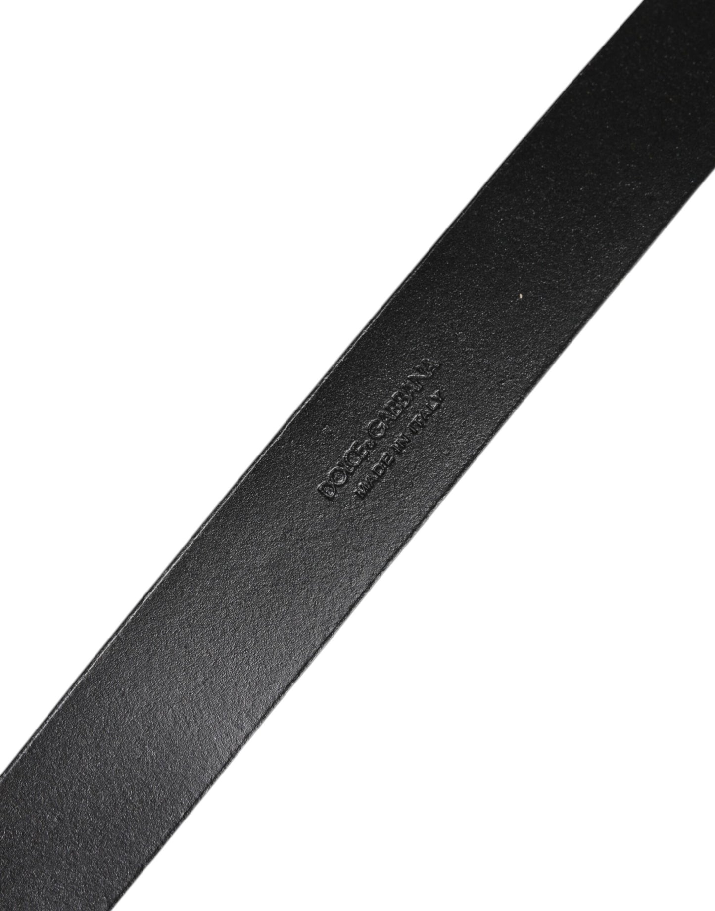 Ceinture classique en cuir noir Dolce & Gabbana avec boucle en métal
