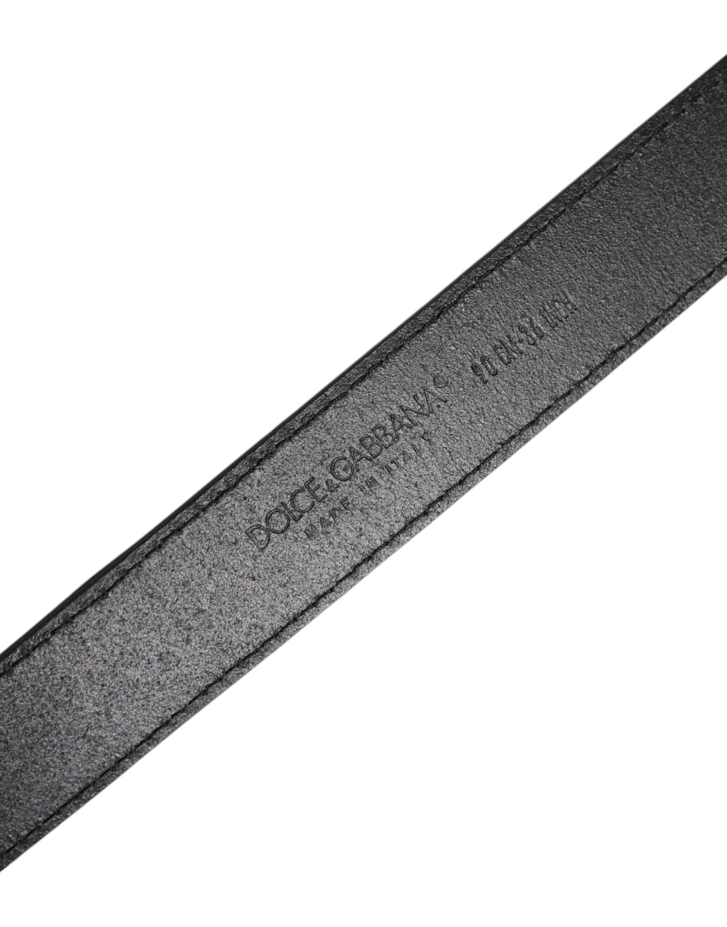 Ceinture à boucle logo en cuir velours marron Dolce & Gabbana