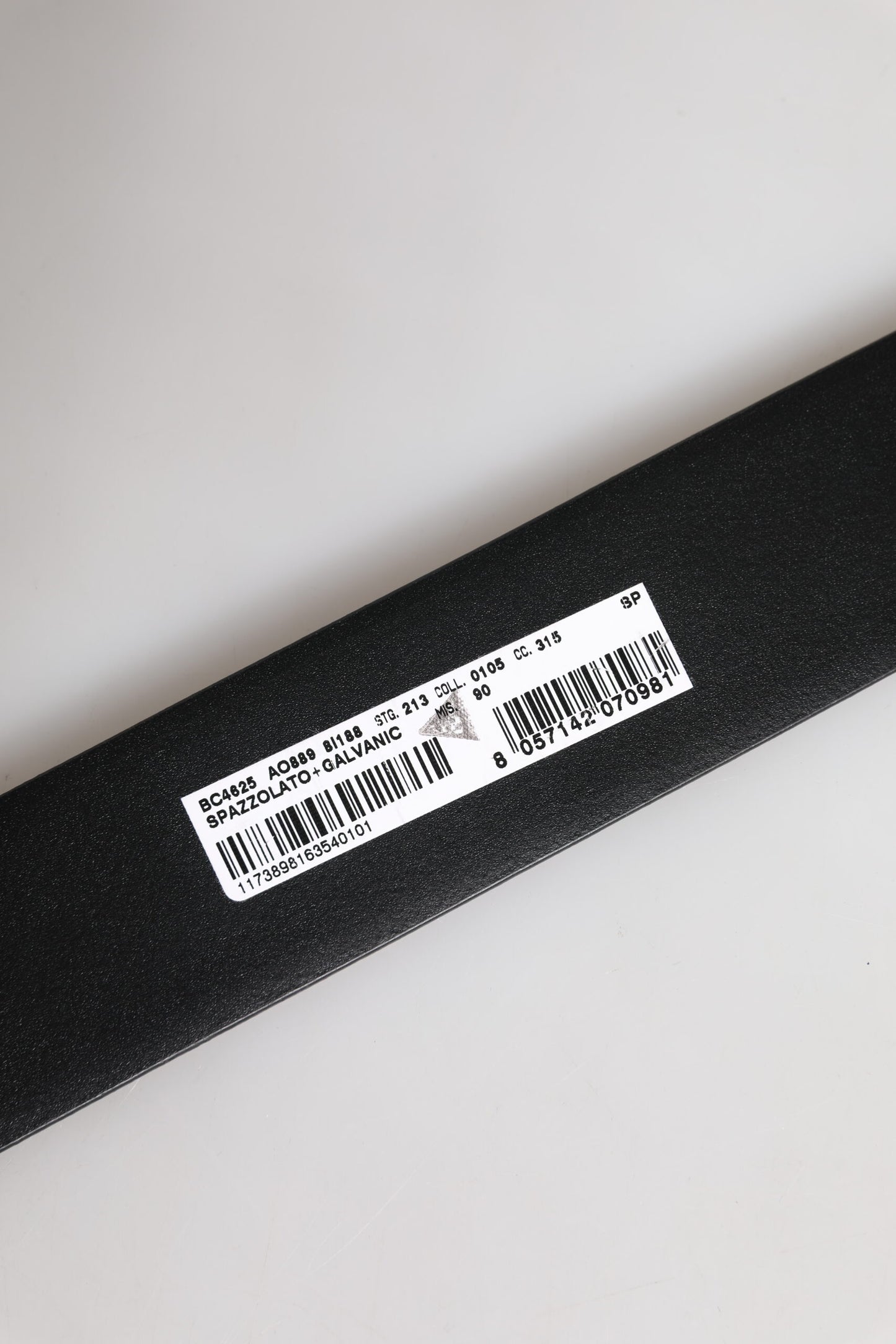 Ceinture à boucle en cuir noir Dolce & Gabbana avec logo DG