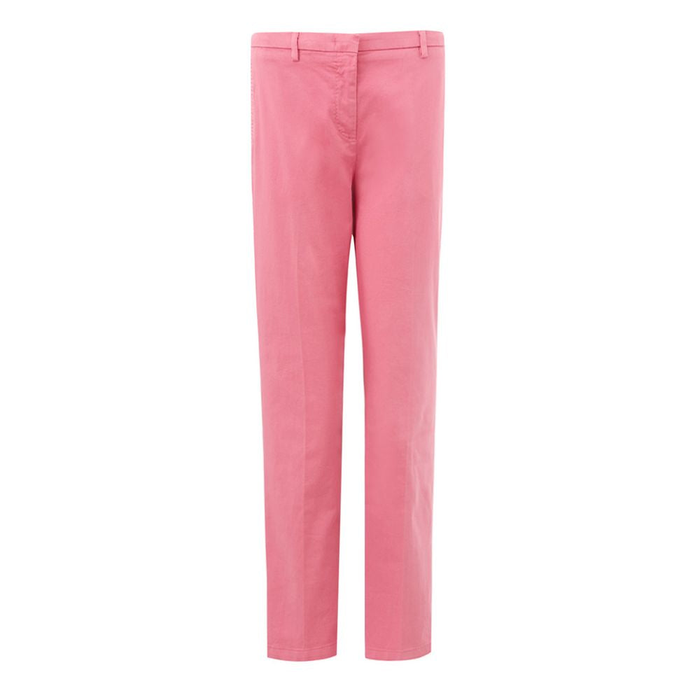Lardini Elegant Cotton Pink Trousers for Sophisticated Style by Lardini