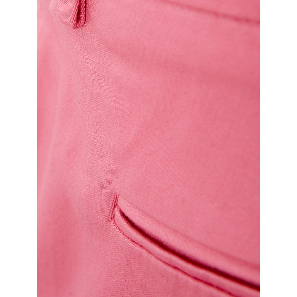 Lardini Elegant Cotton Pink Trousers for Sophisticated Style by Lardini