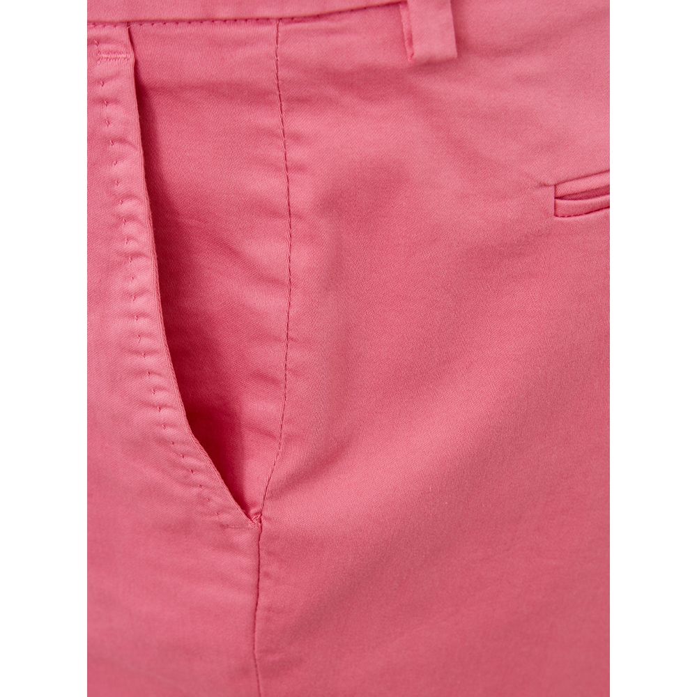 Lardini Elegant Cotton Pink Trousers for Sophisticated Style by Lardini