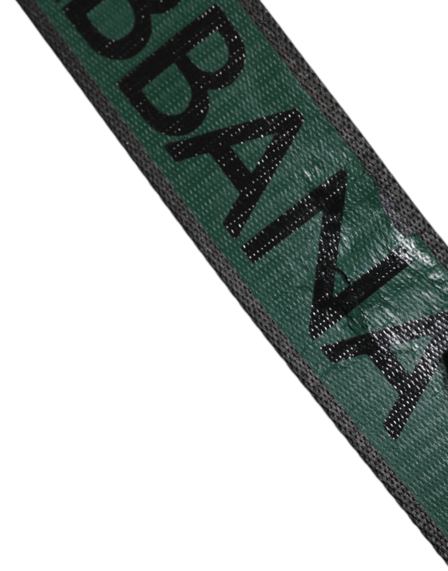 Ceinture classique à boucle en métal Dolce & Gabbana verte et noire avec logo