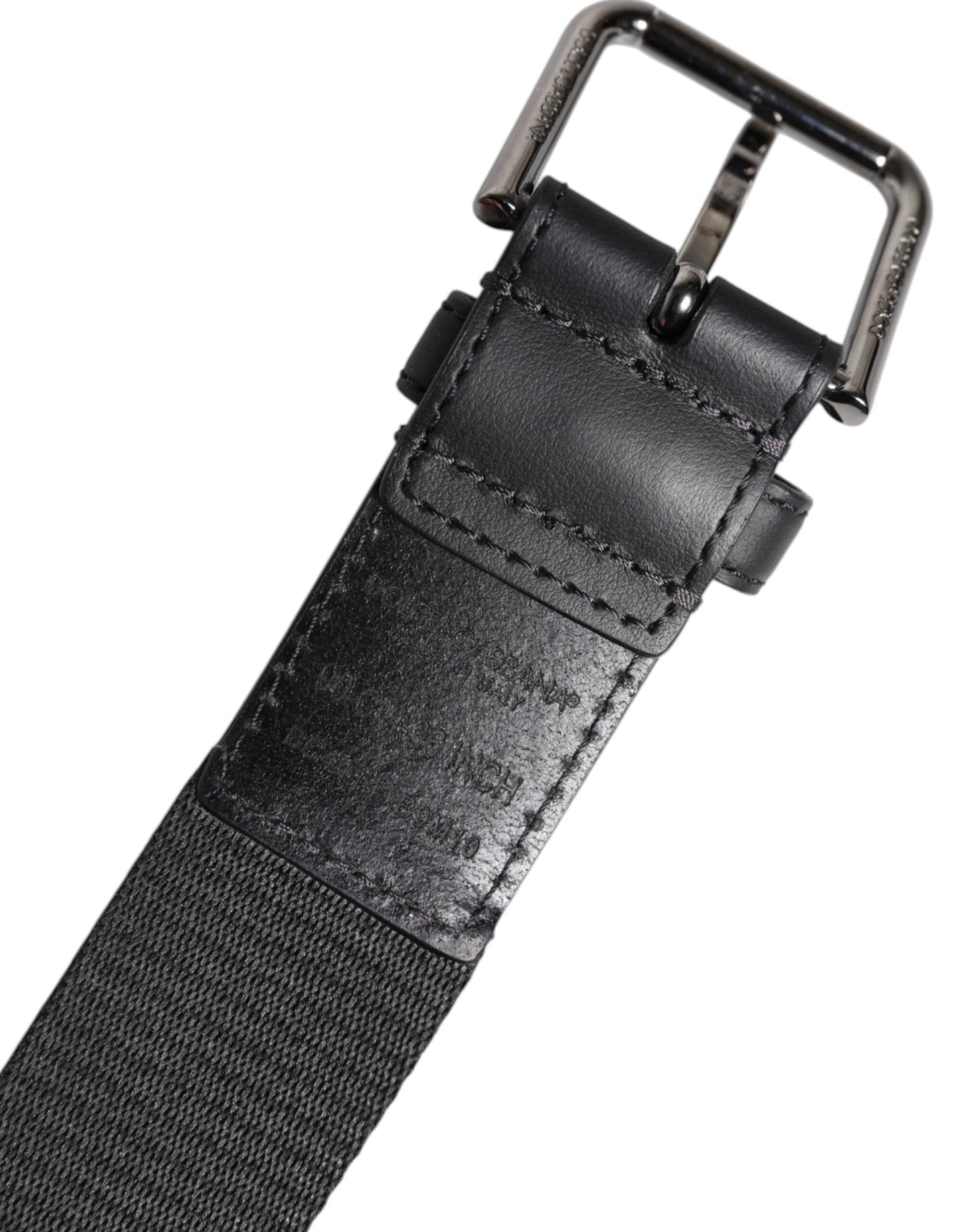 Ceinture classique à boucle en métal Dolce & Gabbana verte et noire avec logo