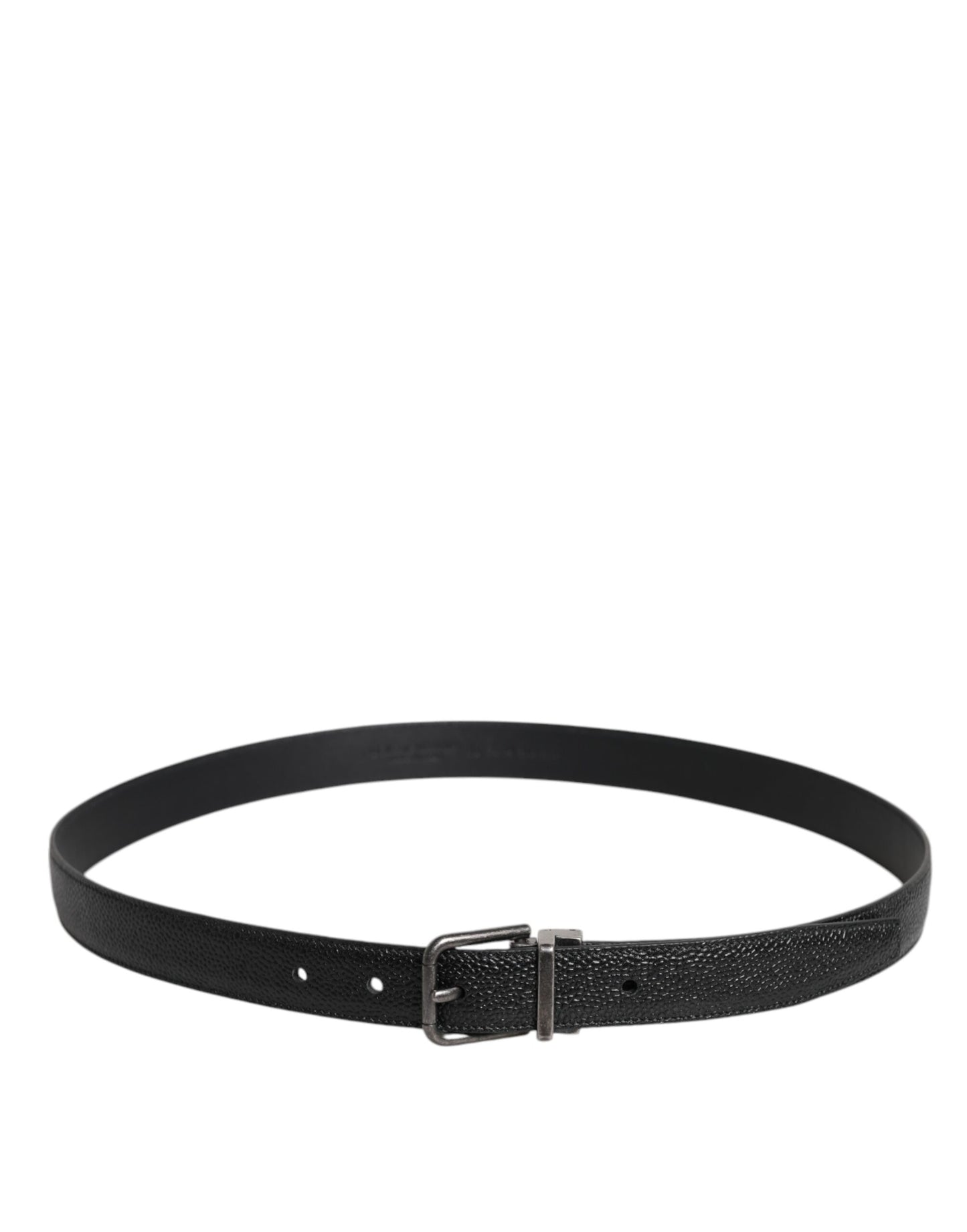 Ceinture classique à boucle métallique en cuir de veau noir Dolce & Gabbana