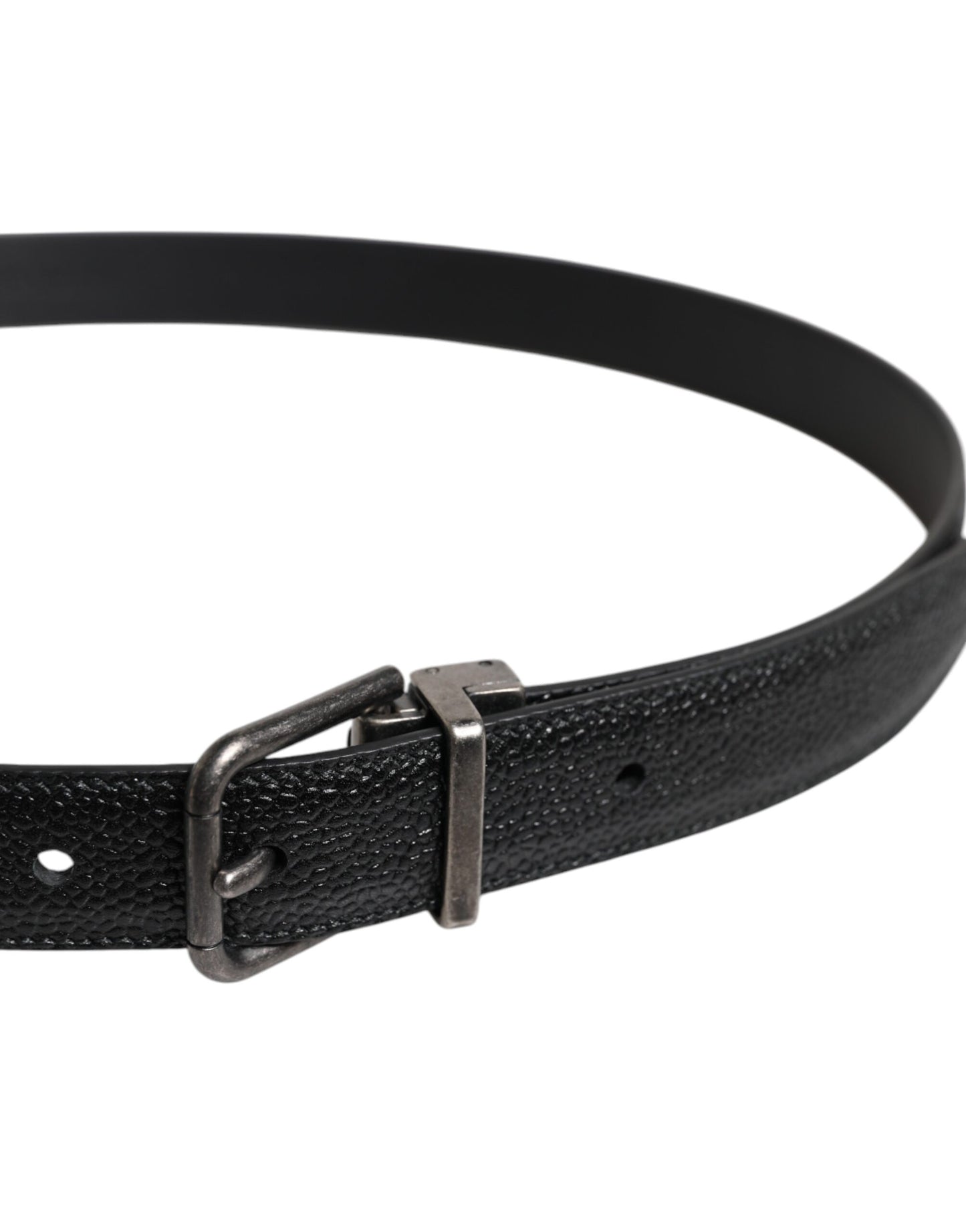 Ceinture classique à boucle métallique en cuir de veau noir Dolce & Gabbana
