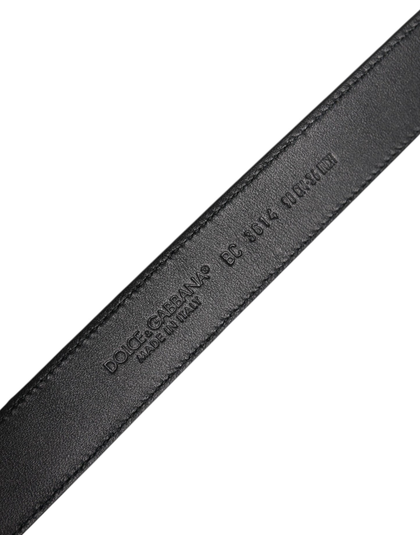 Ceinture classique à boucle métallique en cuir de veau noir Dolce & Gabbana