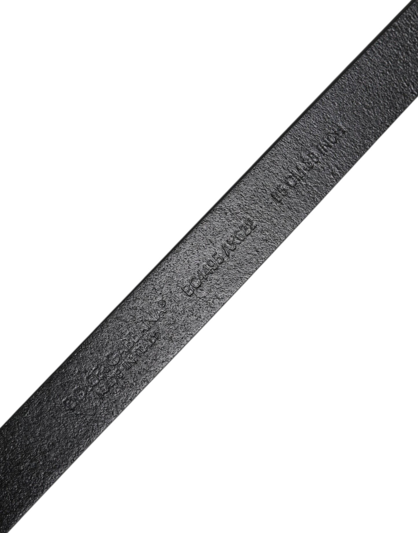 Ceinture classique en cuir de veau noir Dolce & Gabbana avec boucle en métal et logo
