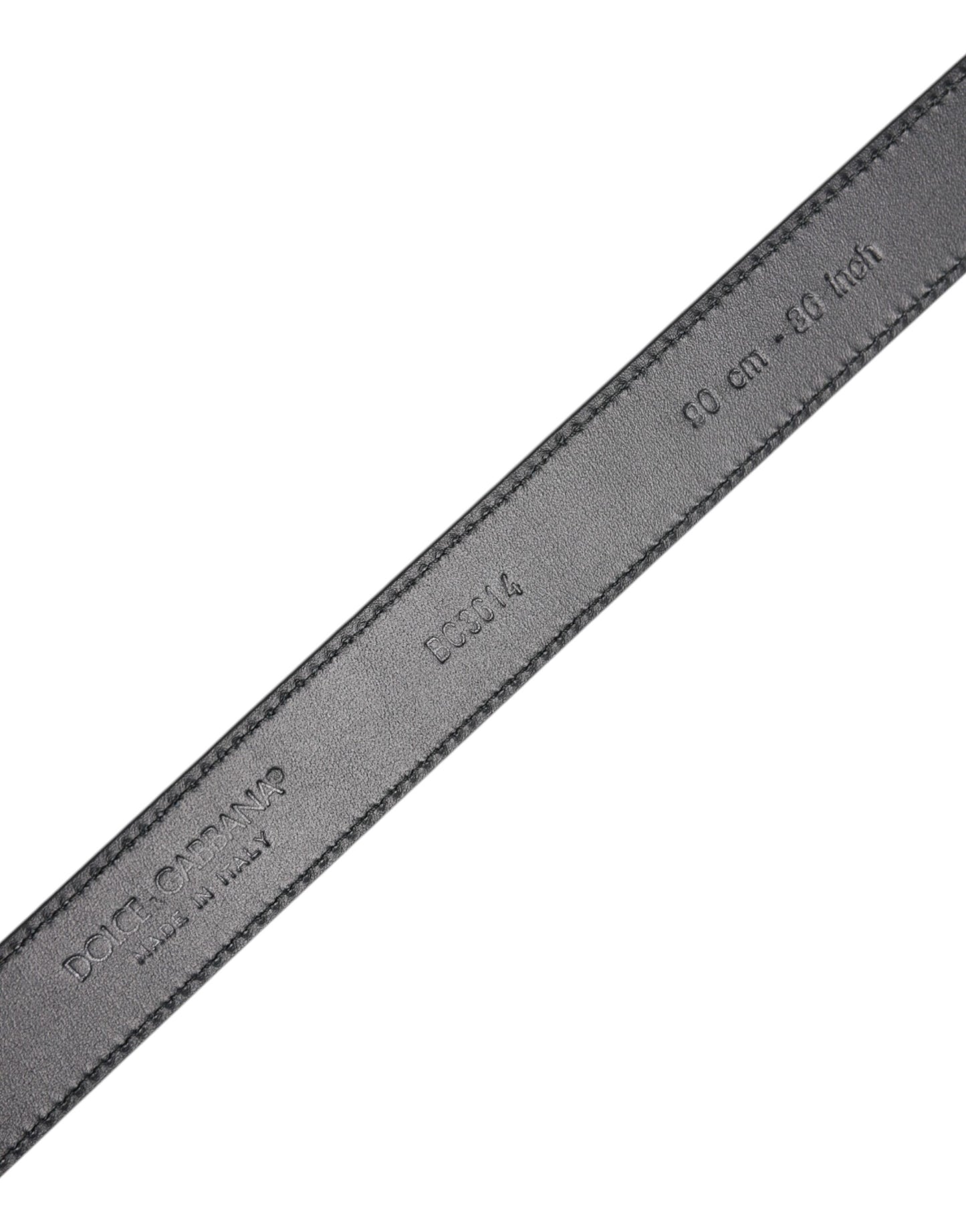 Ceinture classique à boucle métallique en cuir de veau noir Dolce & Gabbana