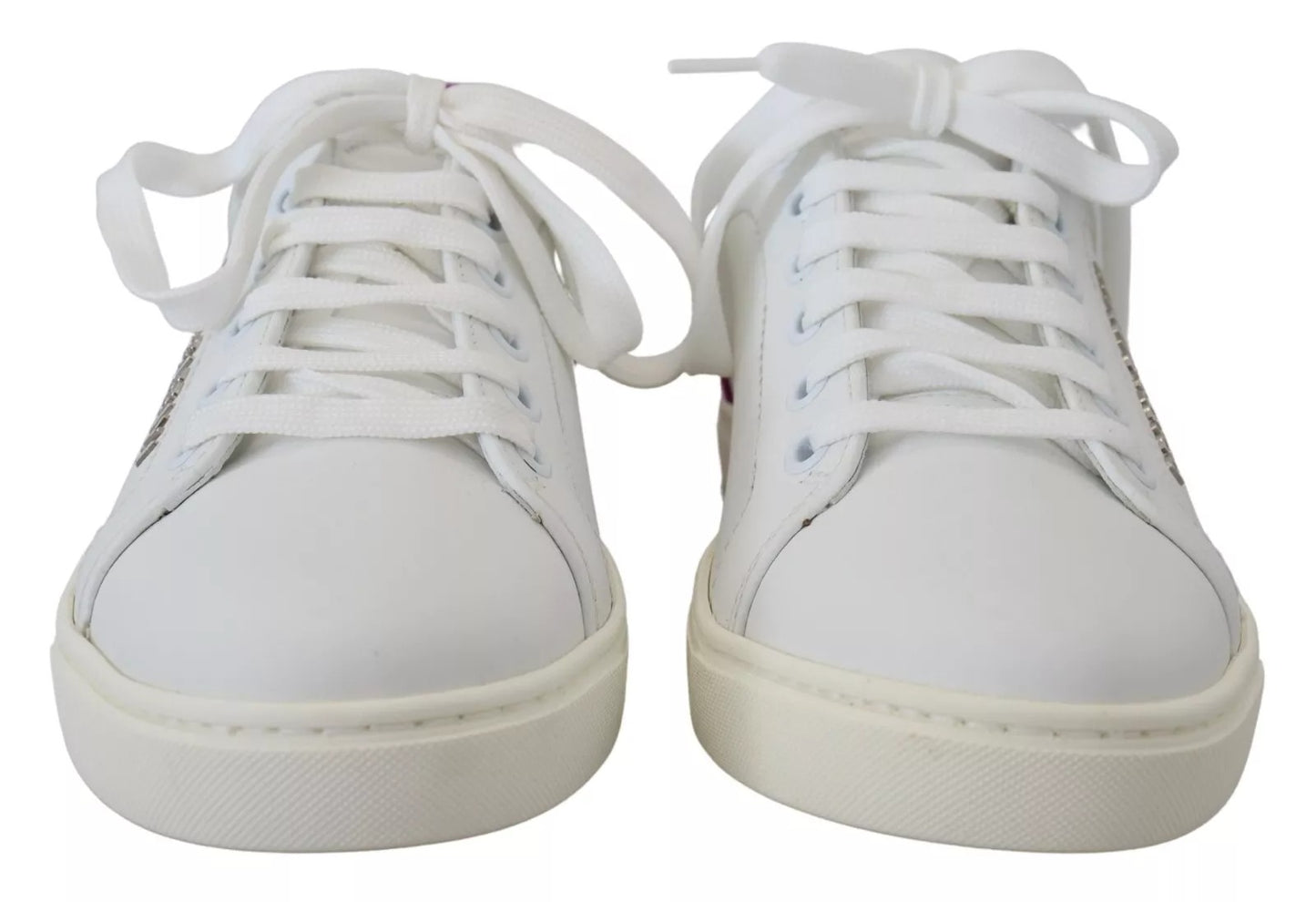 Dolce & Gabbana White Classic Sneakers Women Leather Shoes by Dolce & Gabbana