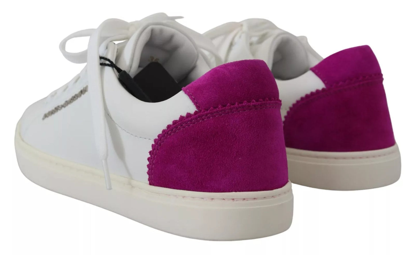 Dolce & Gabbana White Classic Sneakers Women Leather Shoes by Dolce & Gabbana