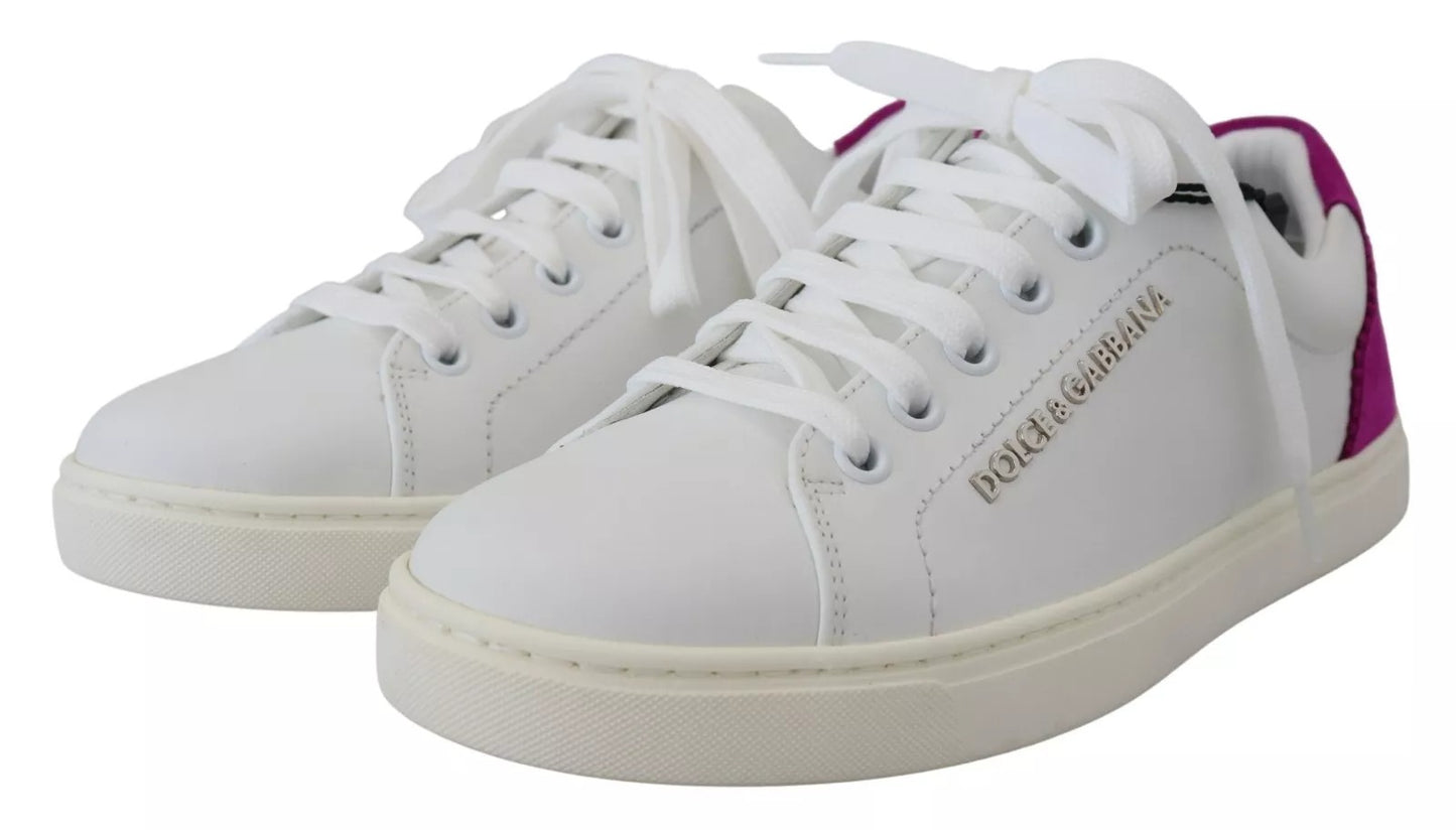 Dolce & Gabbana White Classic Sneakers Women Leather Shoes by Dolce & Gabbana
